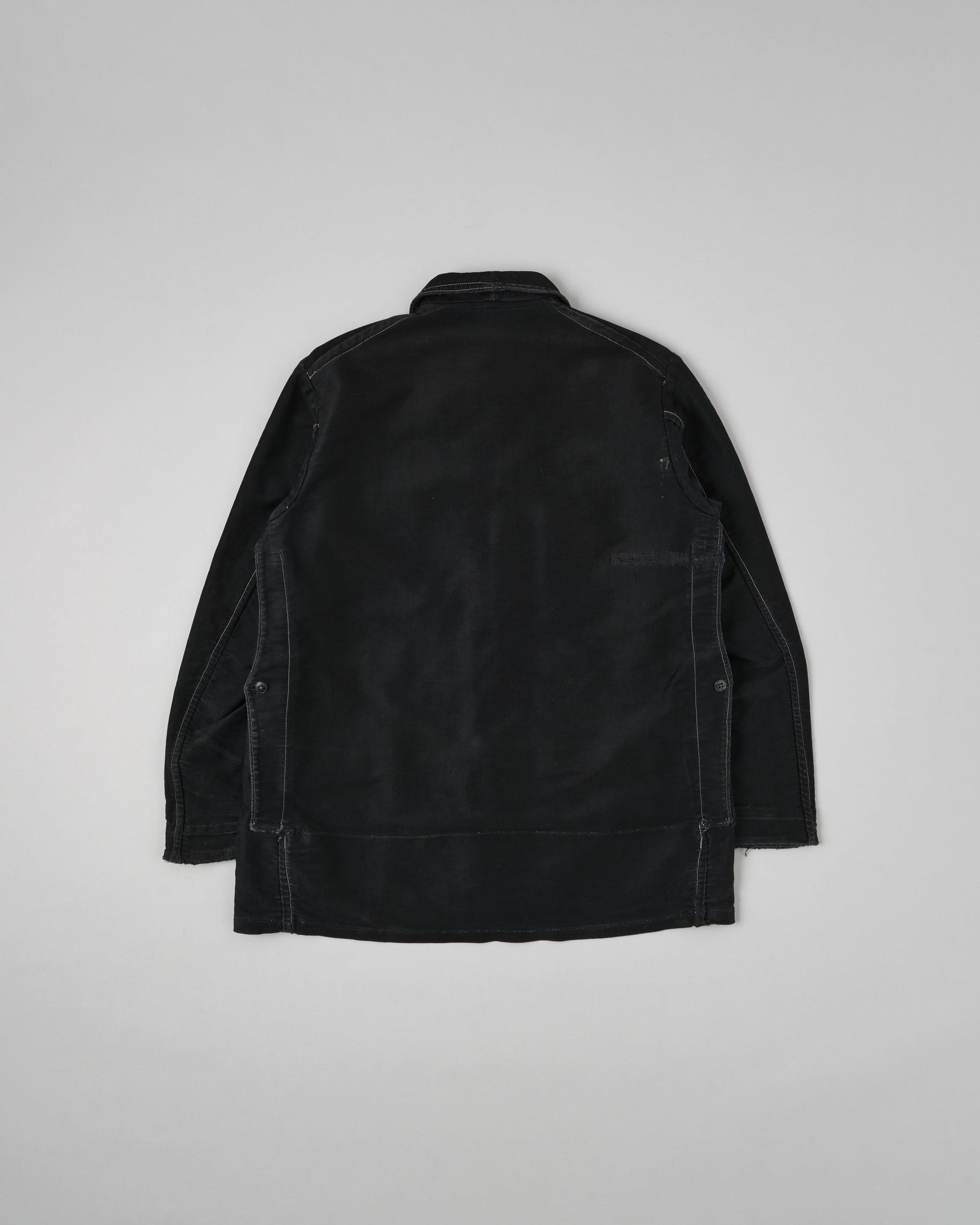 ［~30’s］French Vintage Black Moleskin Hunting Jacket "Homemade"