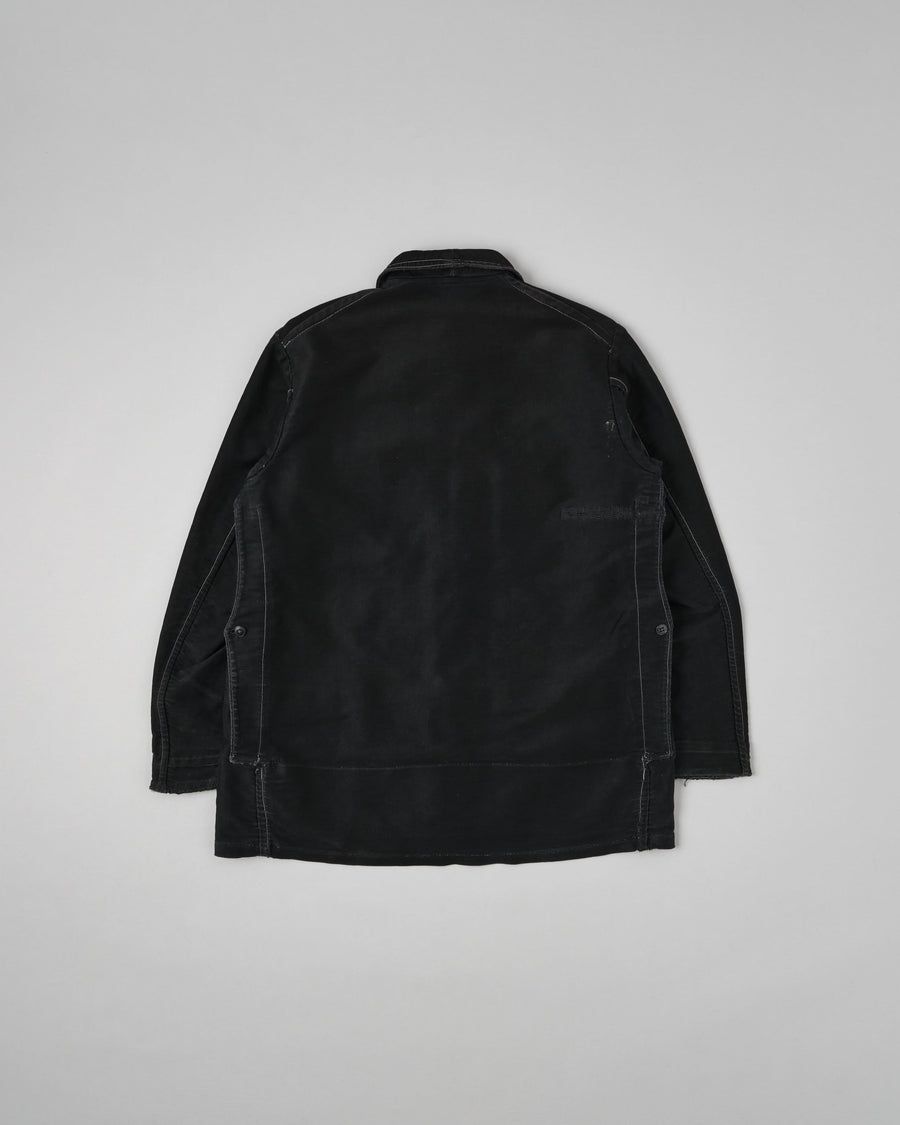 Vue d'ensemble de ［~30’s］French Vintage Black Moleskin Hunting Jacket "Homemade"