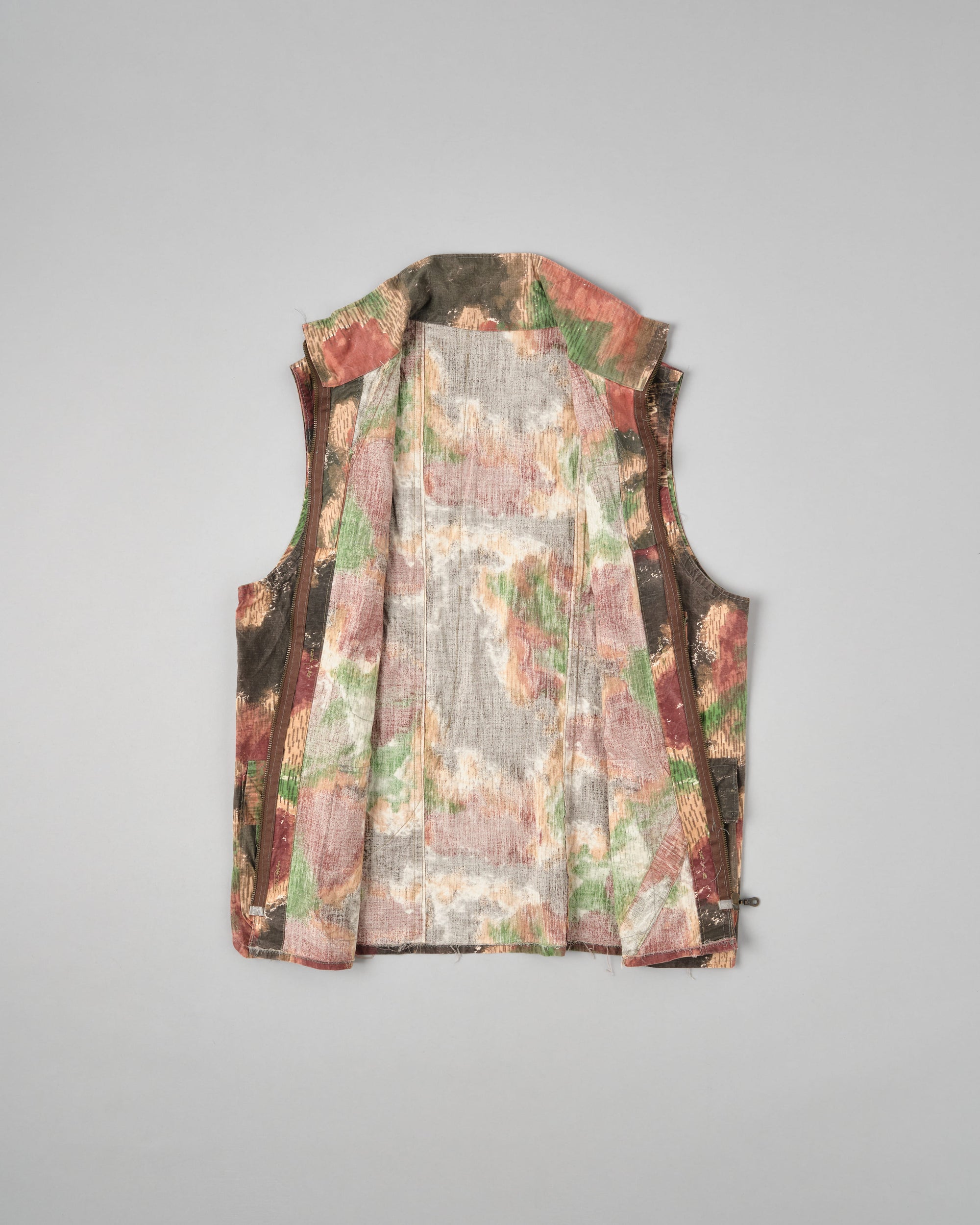 ［~60’s］Czechoslovakian Army Sumpfmuster Pattern Camouflage Zip Up Shooting Vest "Localmade"