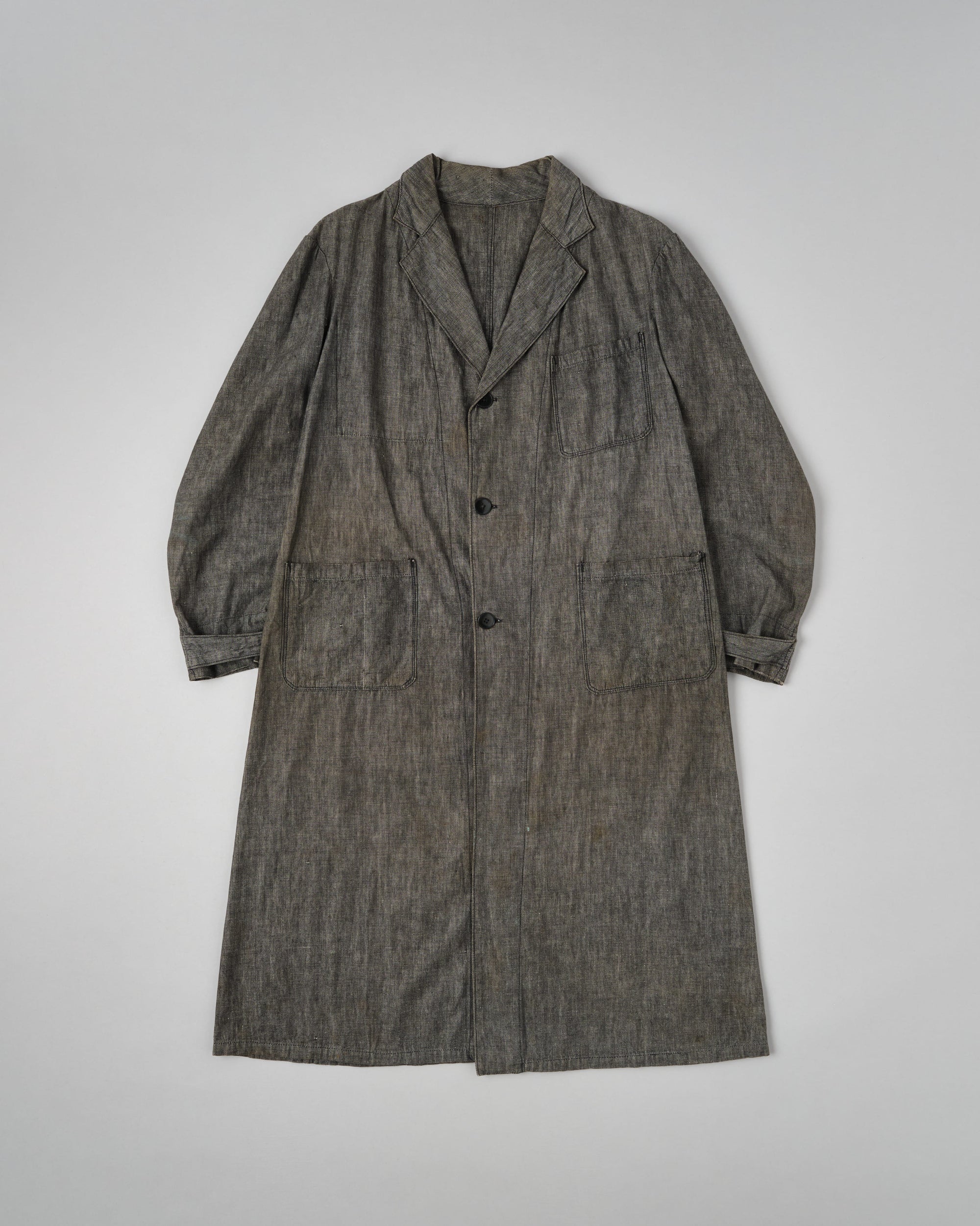 ［~50’s］French Vintage Metis Black Chambray Atelier Coat