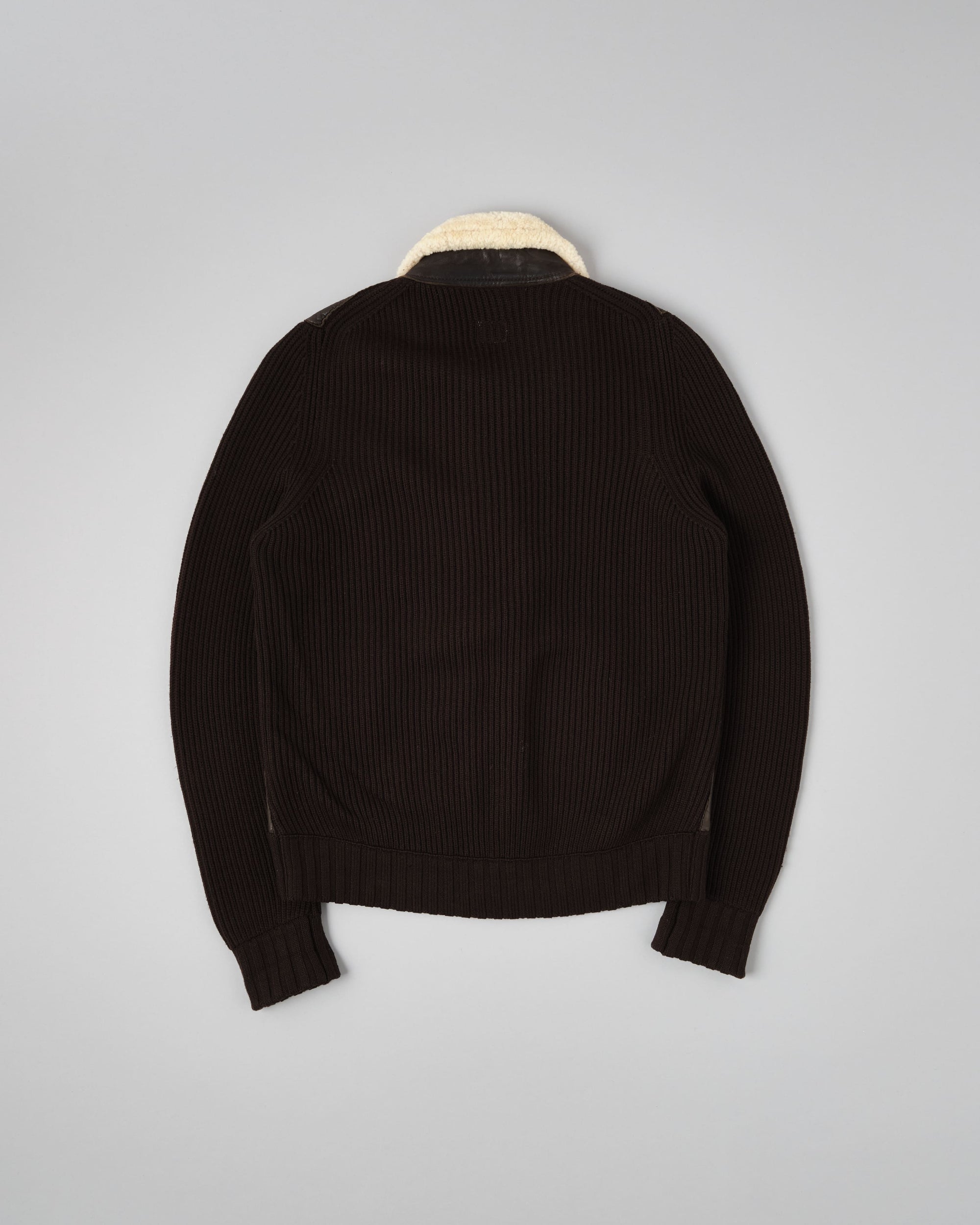 【06AW】Old C.P.Company Switching Leather Wool Zip Up Jacket Size.50