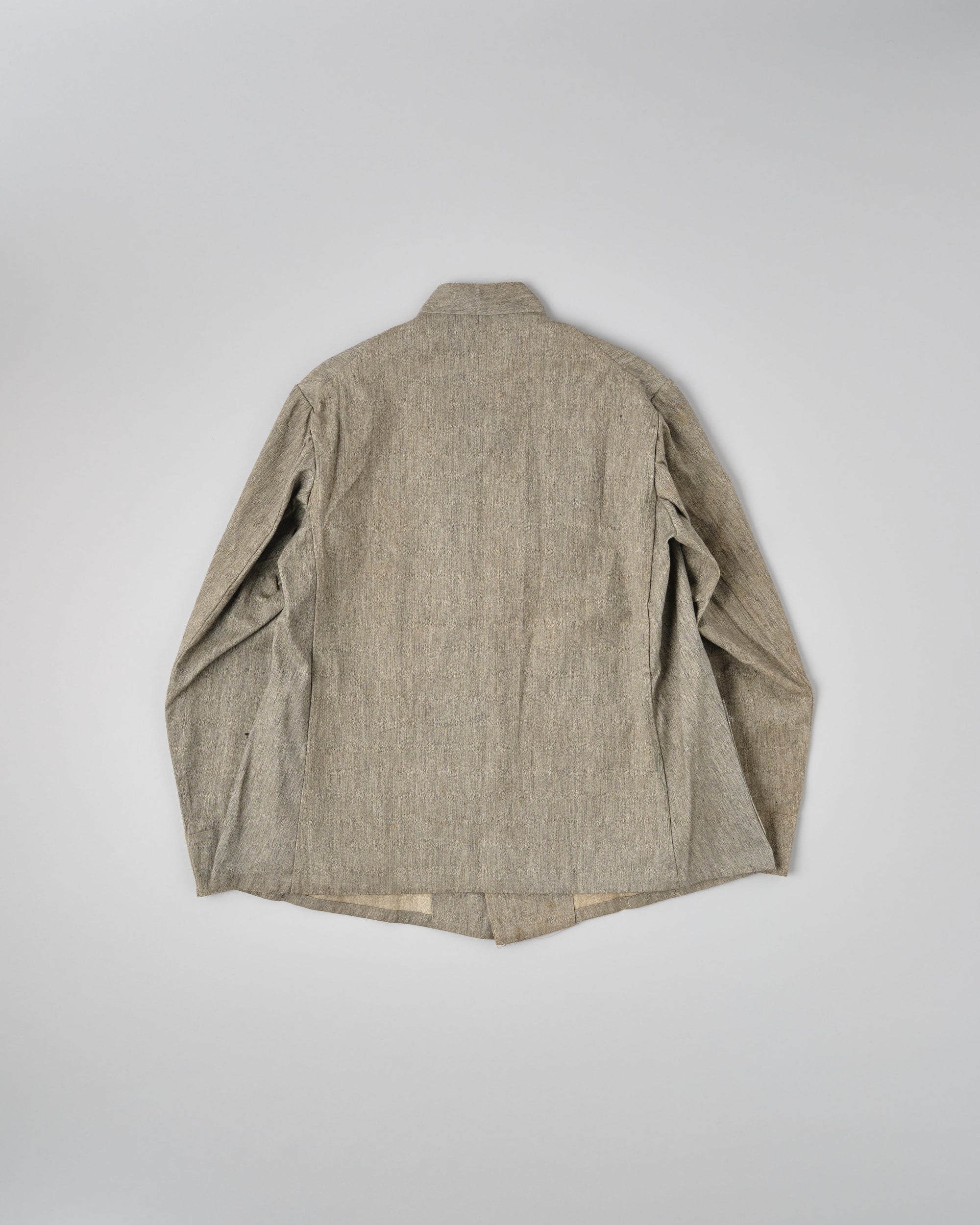 ［~20's］Royal Italian Army Salt & Pepper Cotton Stand Collar Jacket "Red Cross"