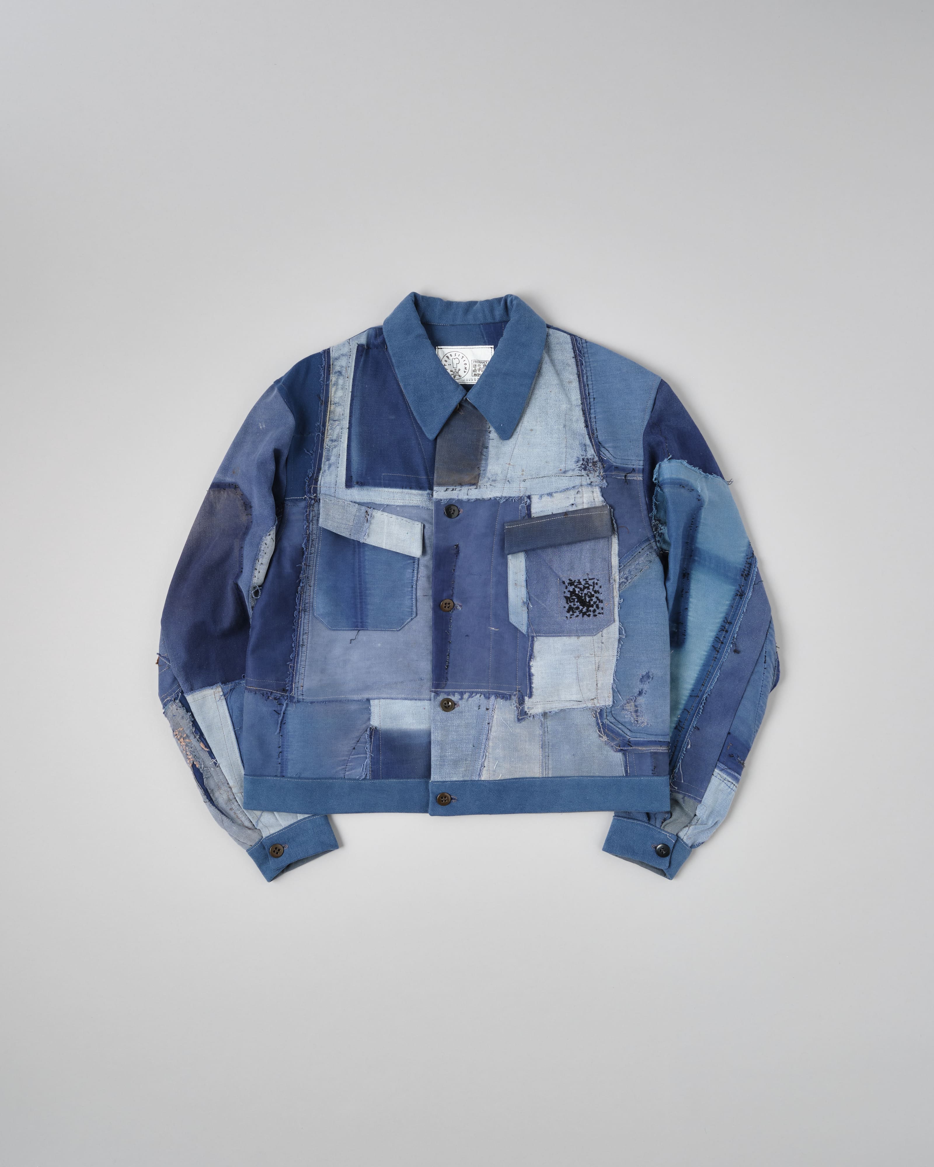[PROPOSITION] Various French Vintage Blue Fabrics Short Jacket