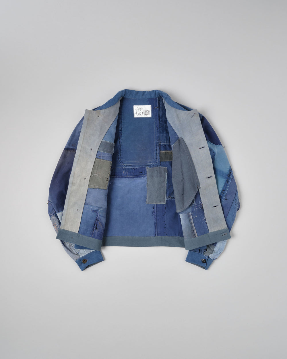 ［PROPOSITION］Various French Vintage Blue Fabrics Short Jacket
