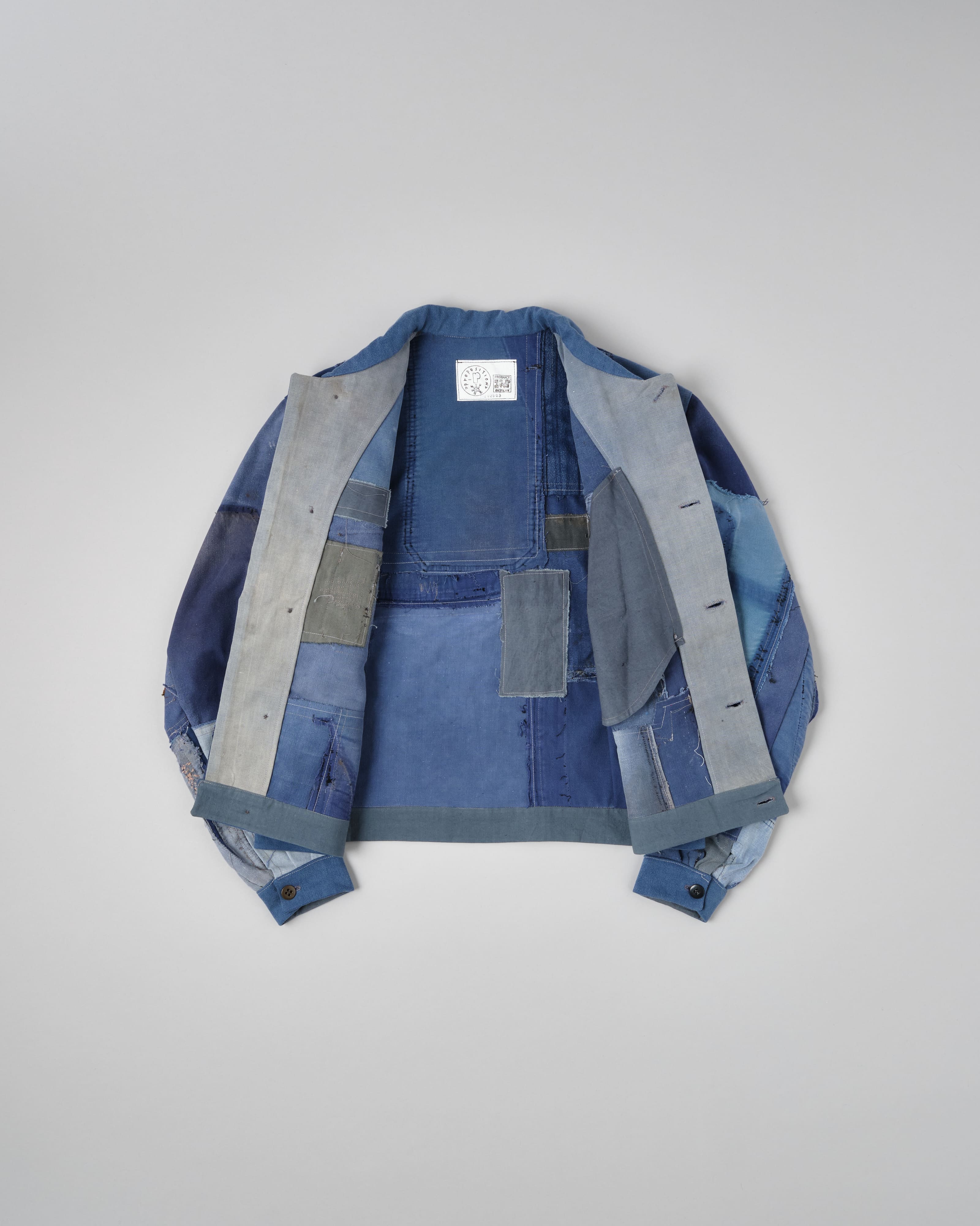 [PROPOSITION] Various French Vintage Blue Fabrics Short Jacket