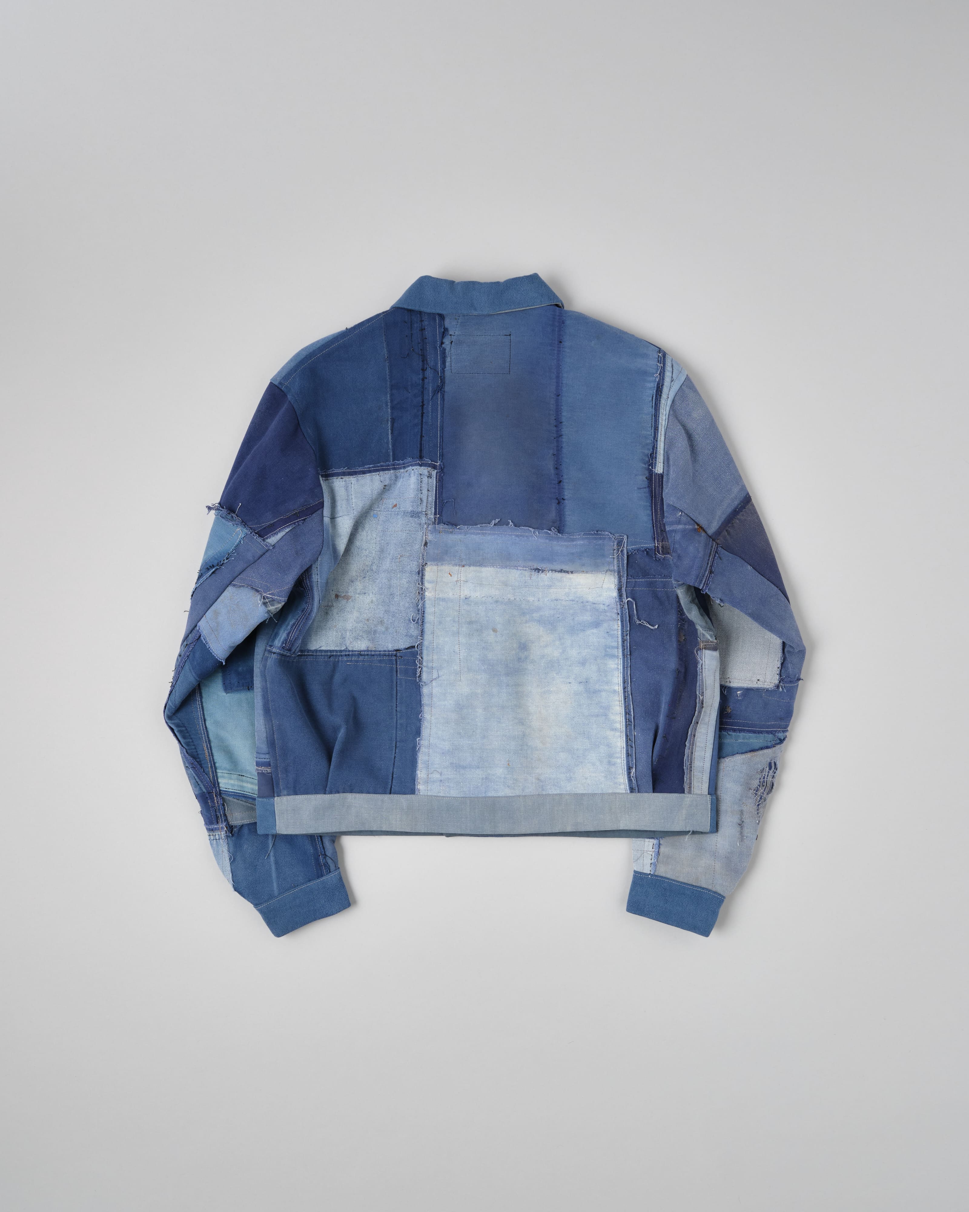 [PROPOSITION] Various French Vintage Blue Fabrics Short Jacket
