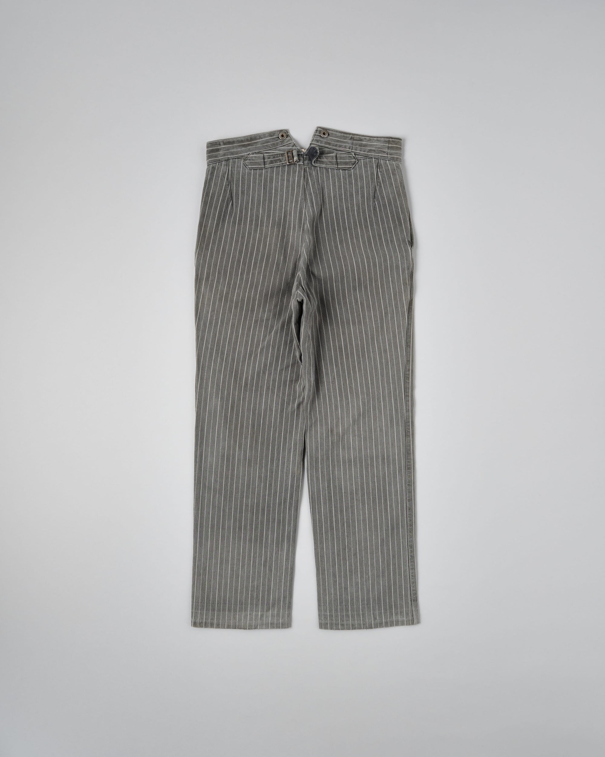 ［~40’s］French Vintage Cotton Striped Work Pants "Le Mont St Michel"
