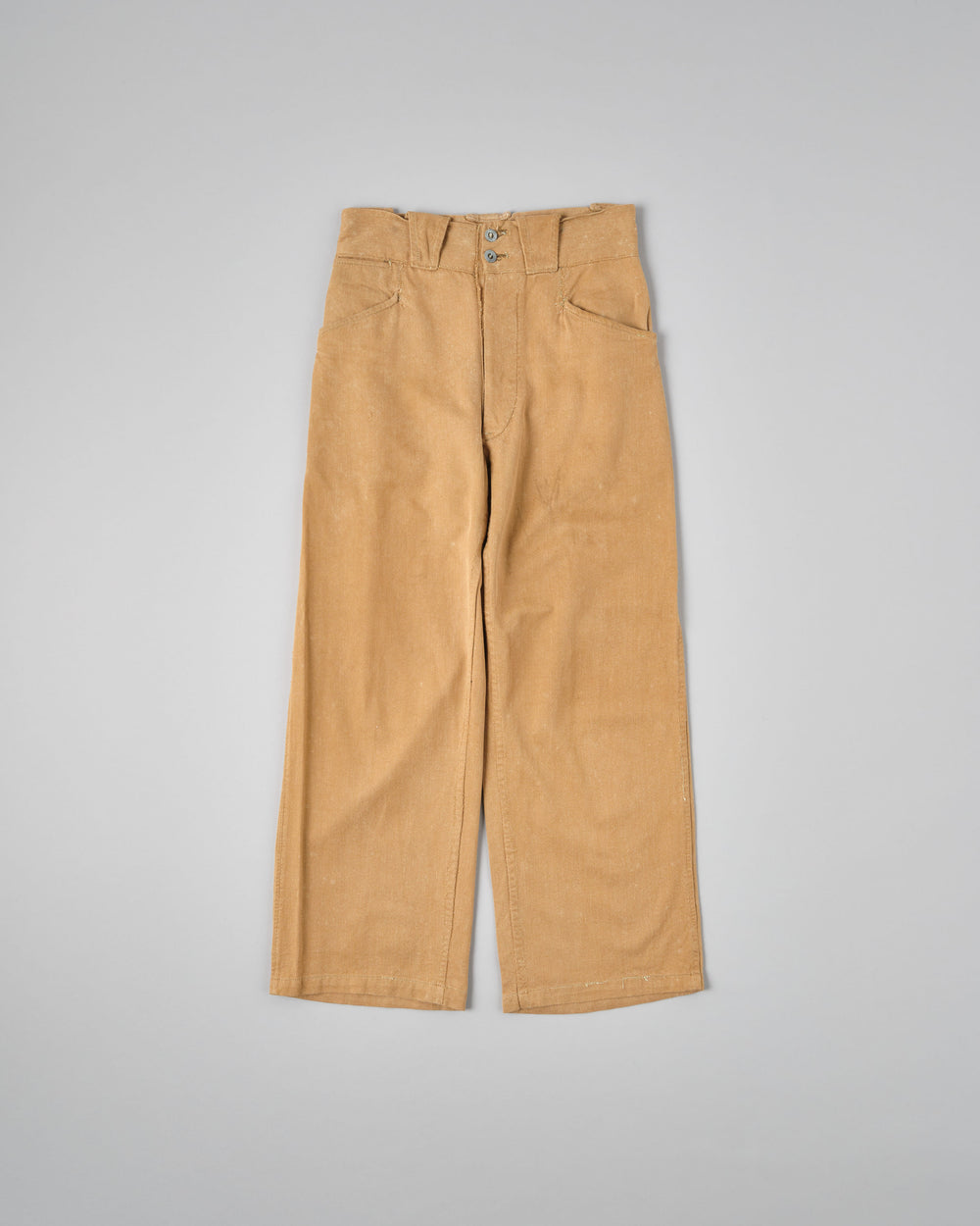 ［~50’s］French Army Brown Beige Cotton Twill Trousers