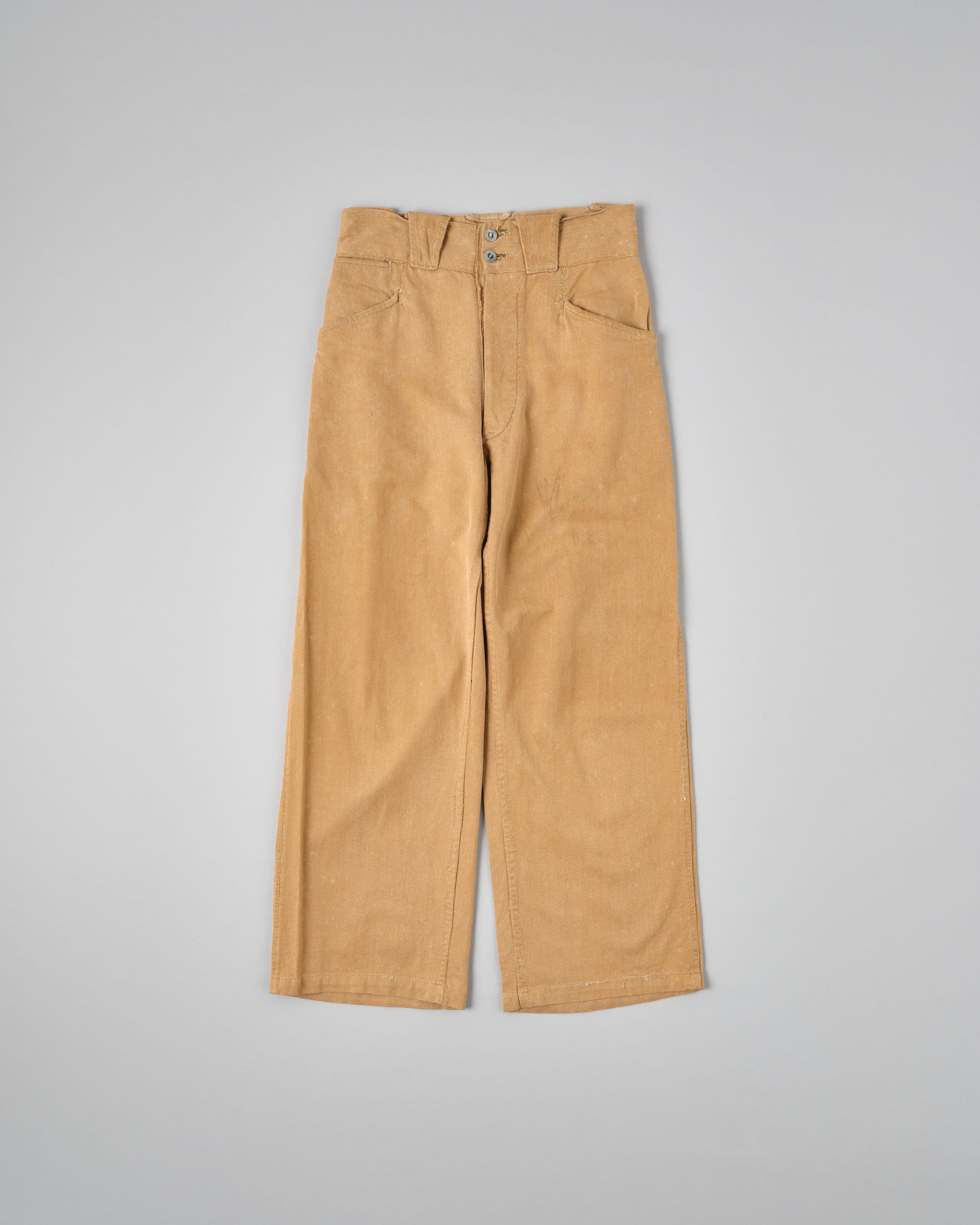 ［~50’s］French Army Brown Beige Cotton Twill Trousers