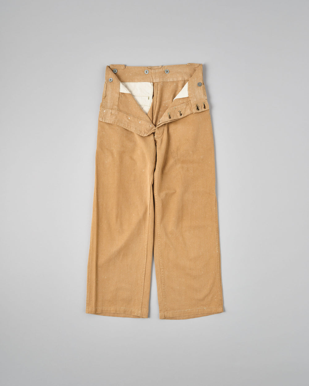 ［~50’s］French Army Brown Beige Cotton Twill Trousers