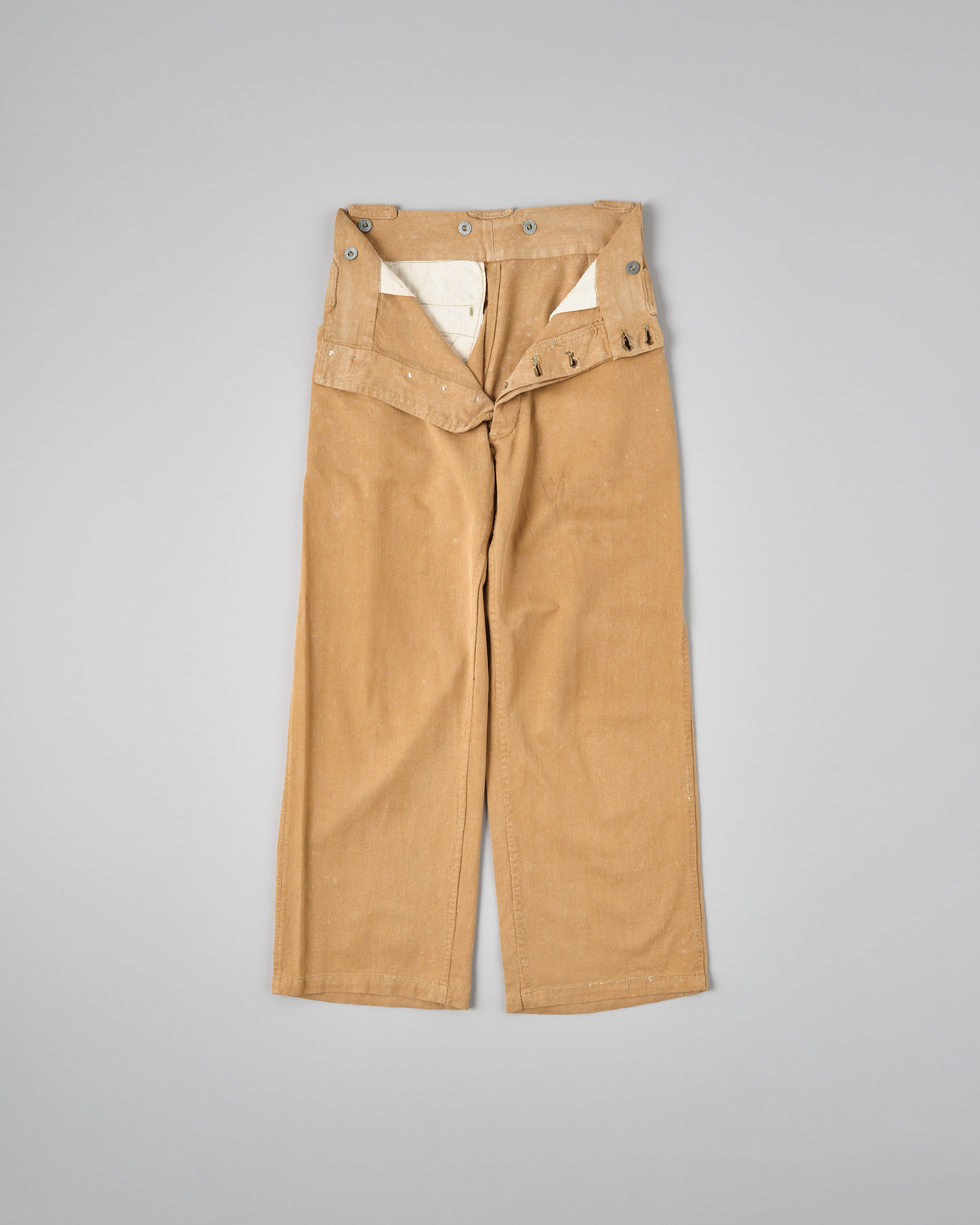 [~ 50's] Armée française Brown Beige Cotton Twill pantalon