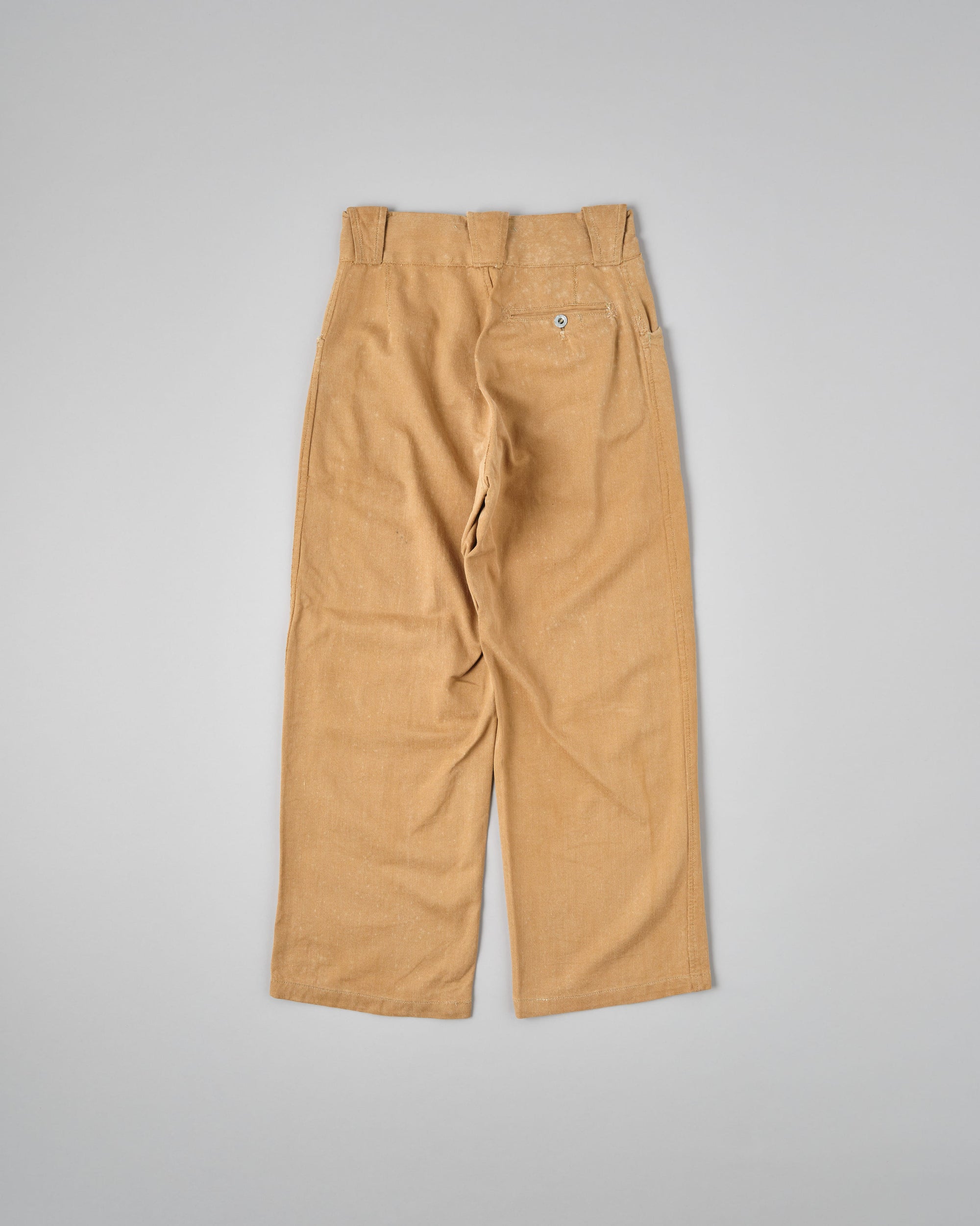 ［~50’s］French Army Brown Beige Cotton Twill Trousers