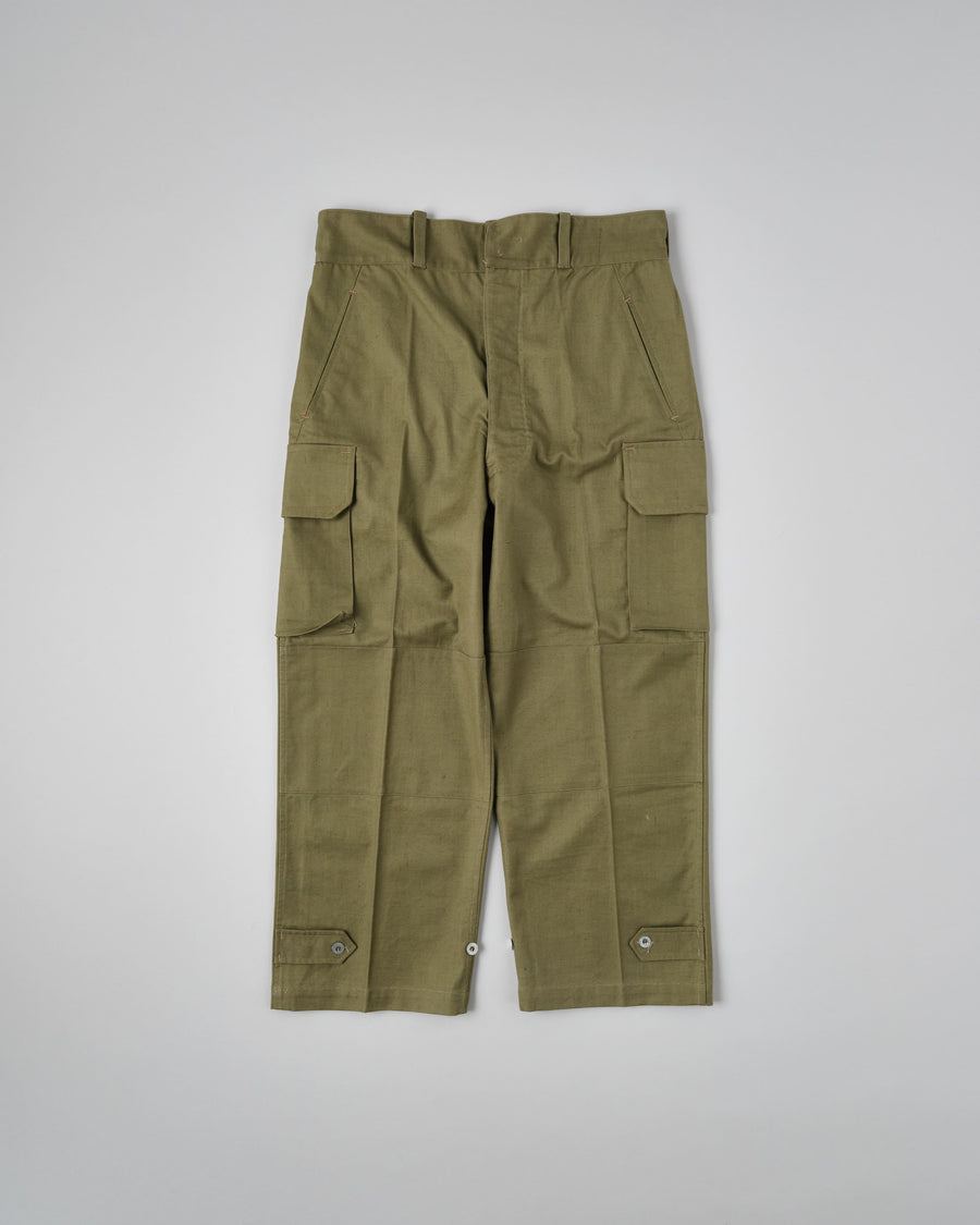 【~40's】French Army M47 Field Trousers With 3 Top Buttons Size.100XC "1st Type" "Dead Stock" の全体写真