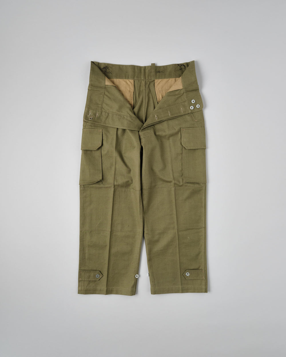 ［~40's］French Army M47 Field Trousers With 3 Top Buttons Size.100XC "1st Type" "Dead Stock"