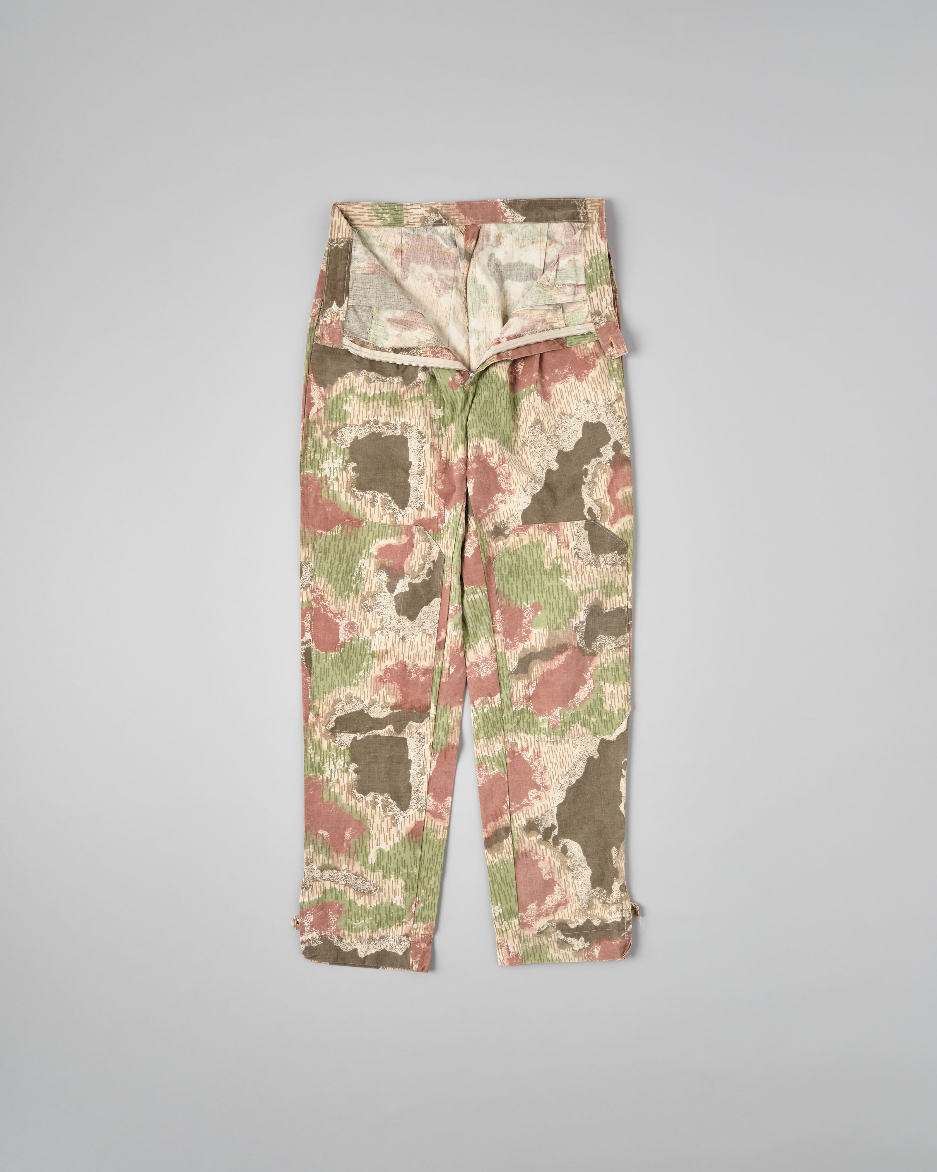 [~ 60's] กองทัพเชคโกสโลวะเกียลวดลายลวดลายลวดลายพราง 2 Tuck Double Knee กางเกงขายาว "LocalMade"