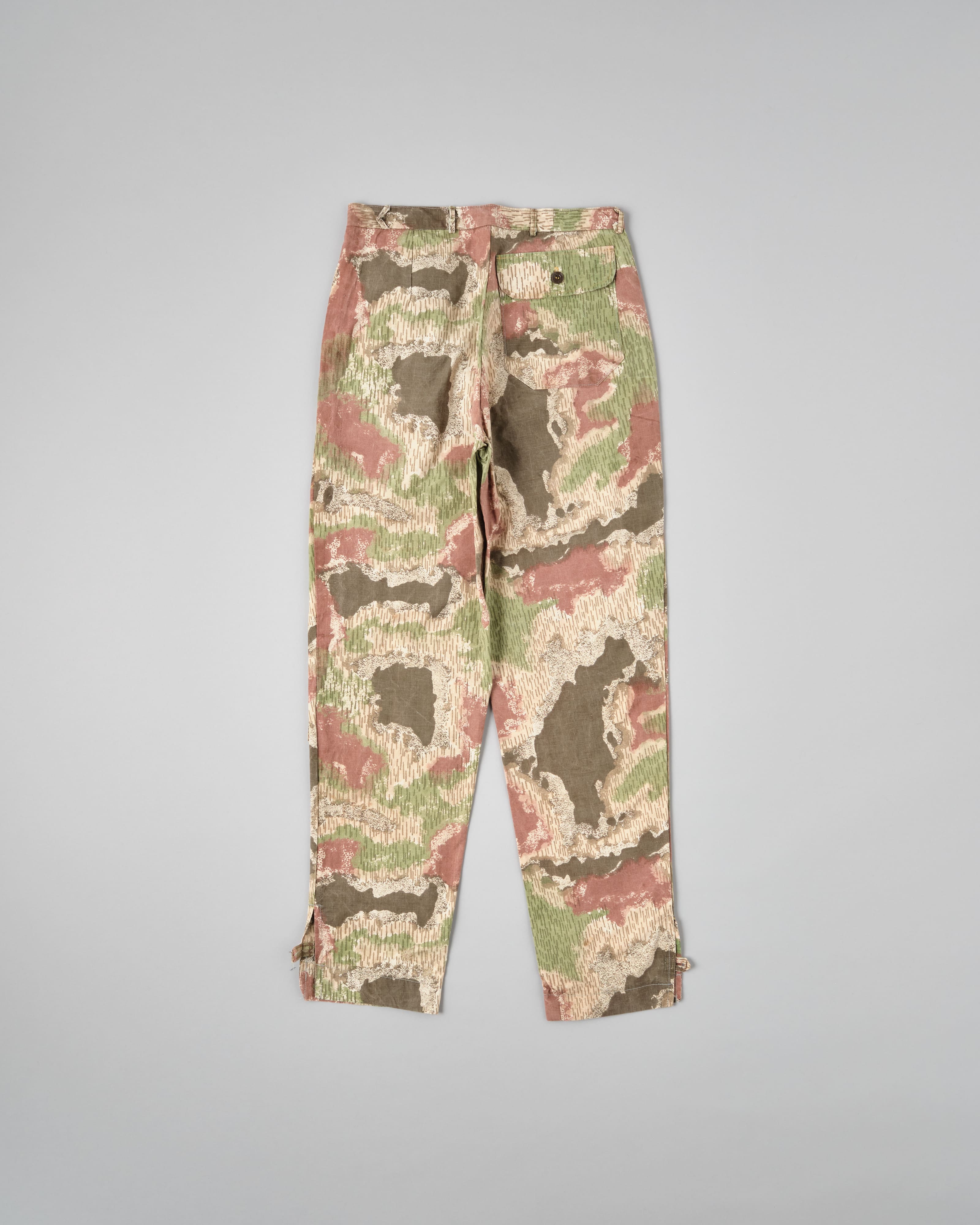 [~ 60's] กองทัพเชคโกสโลวะเกียลวดลายลวดลายลวดลายพราง 2 Tuck Double Knee กางเกงขายาว "LocalMade"