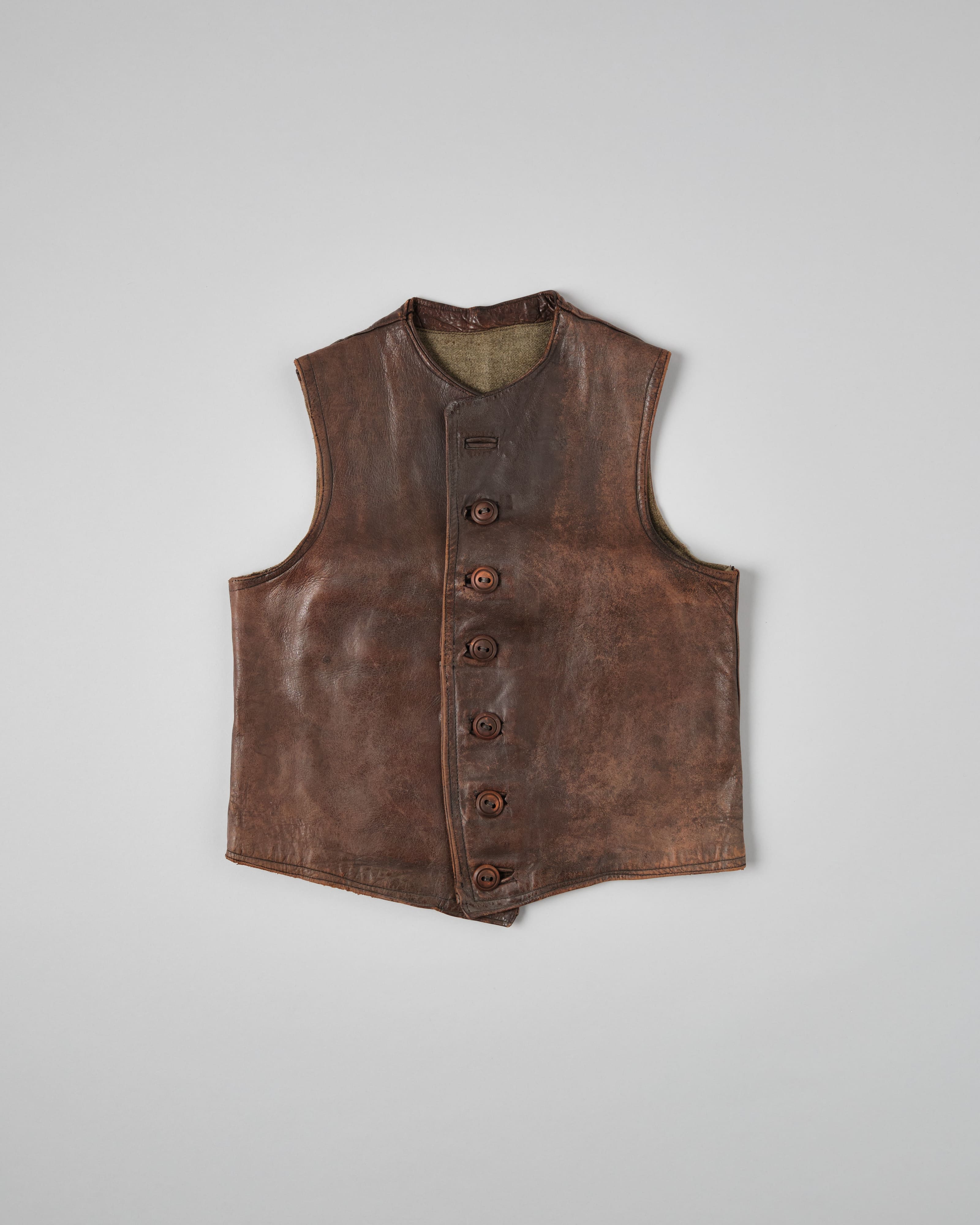 [~ 40's] Gilet en cuir cavalier de l'armée française
