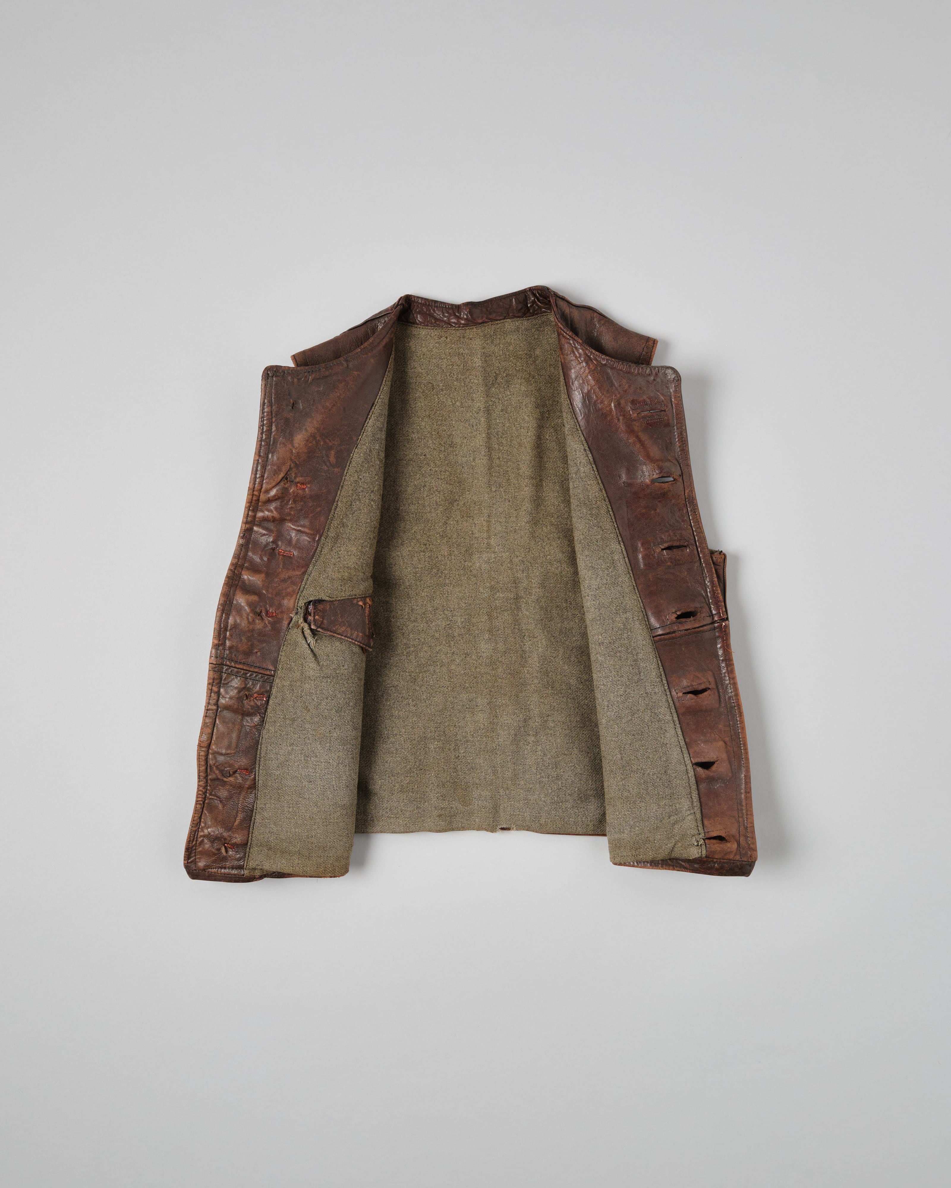 [~ 40's] Gilet en cuir cavalier de l'armée française