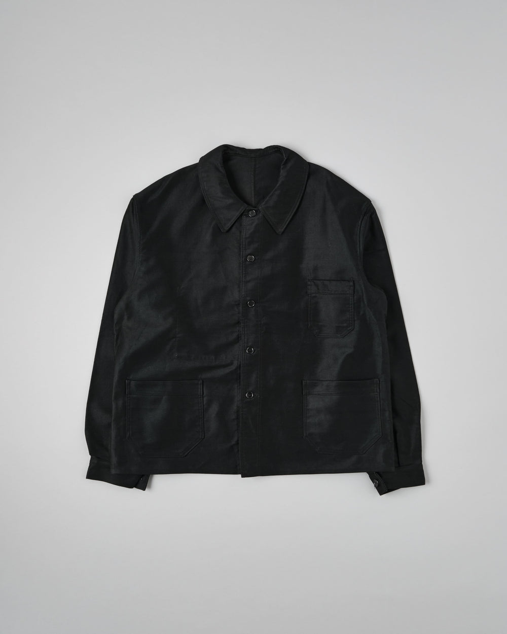 【~50’s】French Vintage Black Moleskin Work Jacket "Dead Stock"