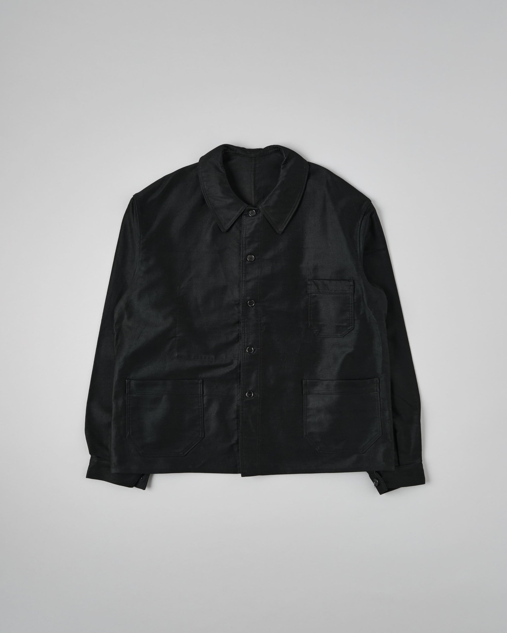 ［~50’s］French Vintage Black Moleskin Work Jacket "Dead Stock"