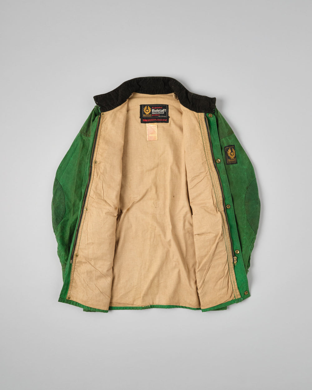 【~80's】Vintage Belstaff Bright Green Waxed Cotton Jacket "TRIALMASTER PROFESSIONAL JACKET"