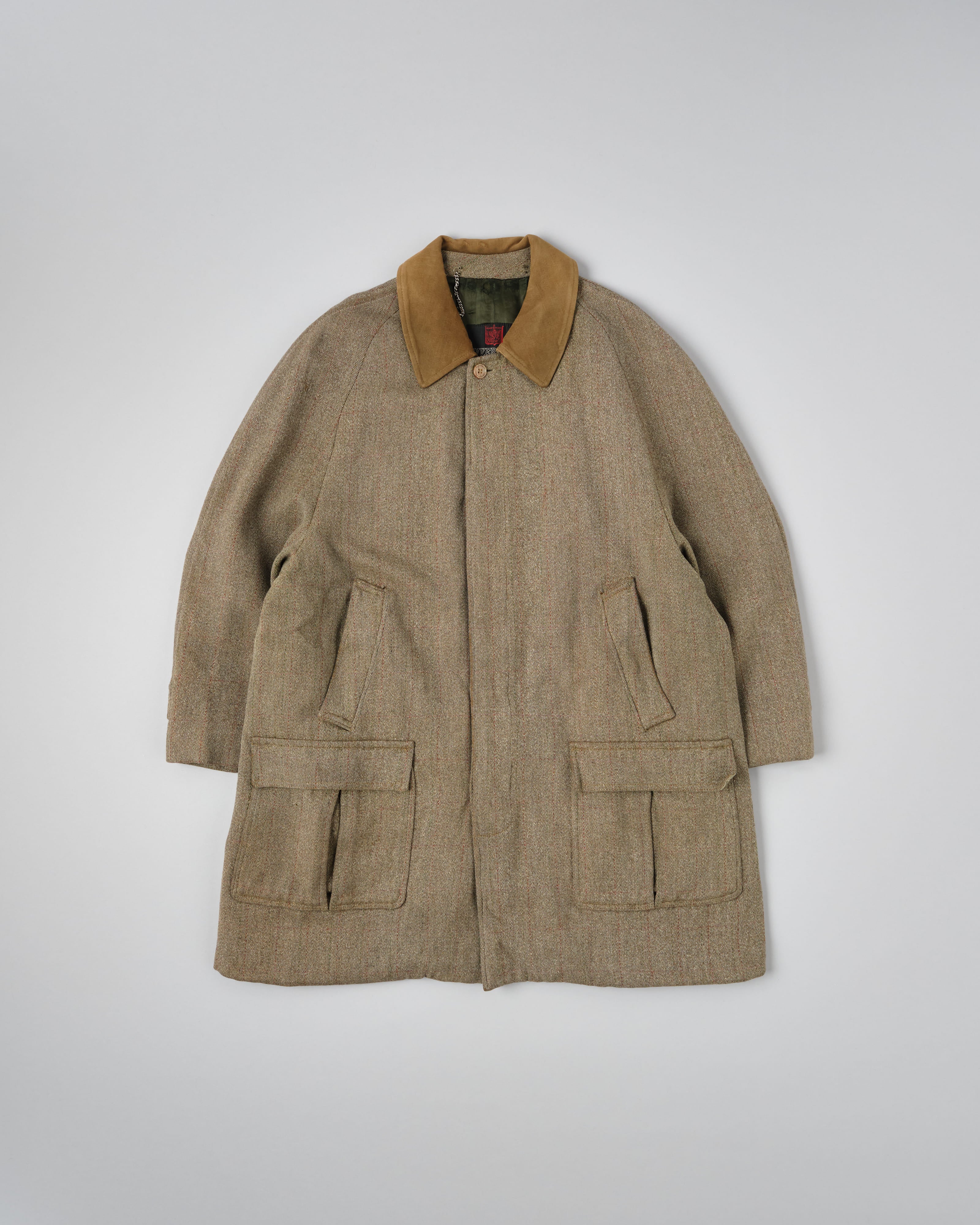 [~60's] Old INVERTERE Wool Tweed Hunting Coat Size.46 "J.C.CORDINGS & CO.LTD Special Order"