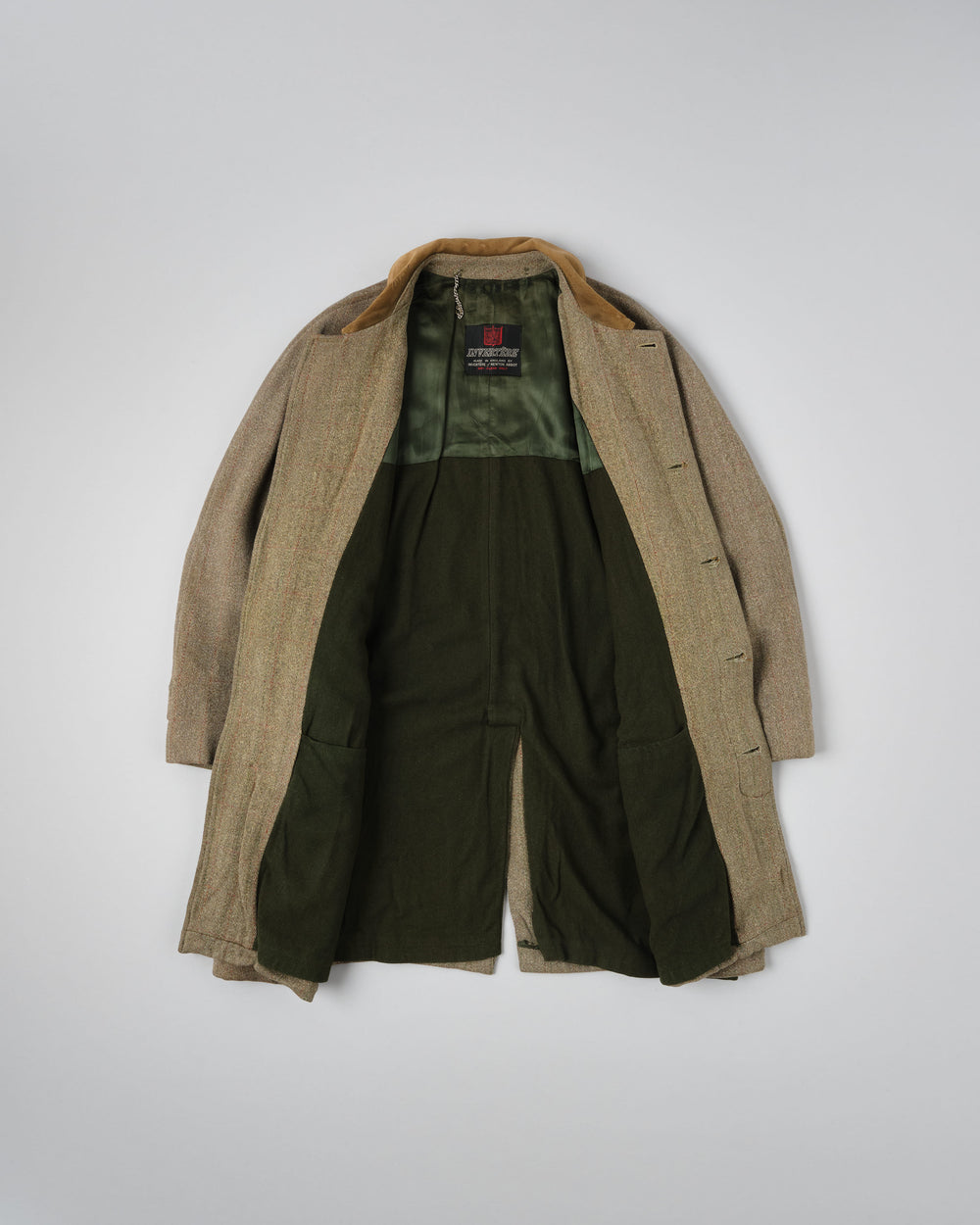 ［~60's］Old INVERTERE Wool Tweed Hunting Coat Size.46 "J.C.CORDINGS & CO.LTD 別注"