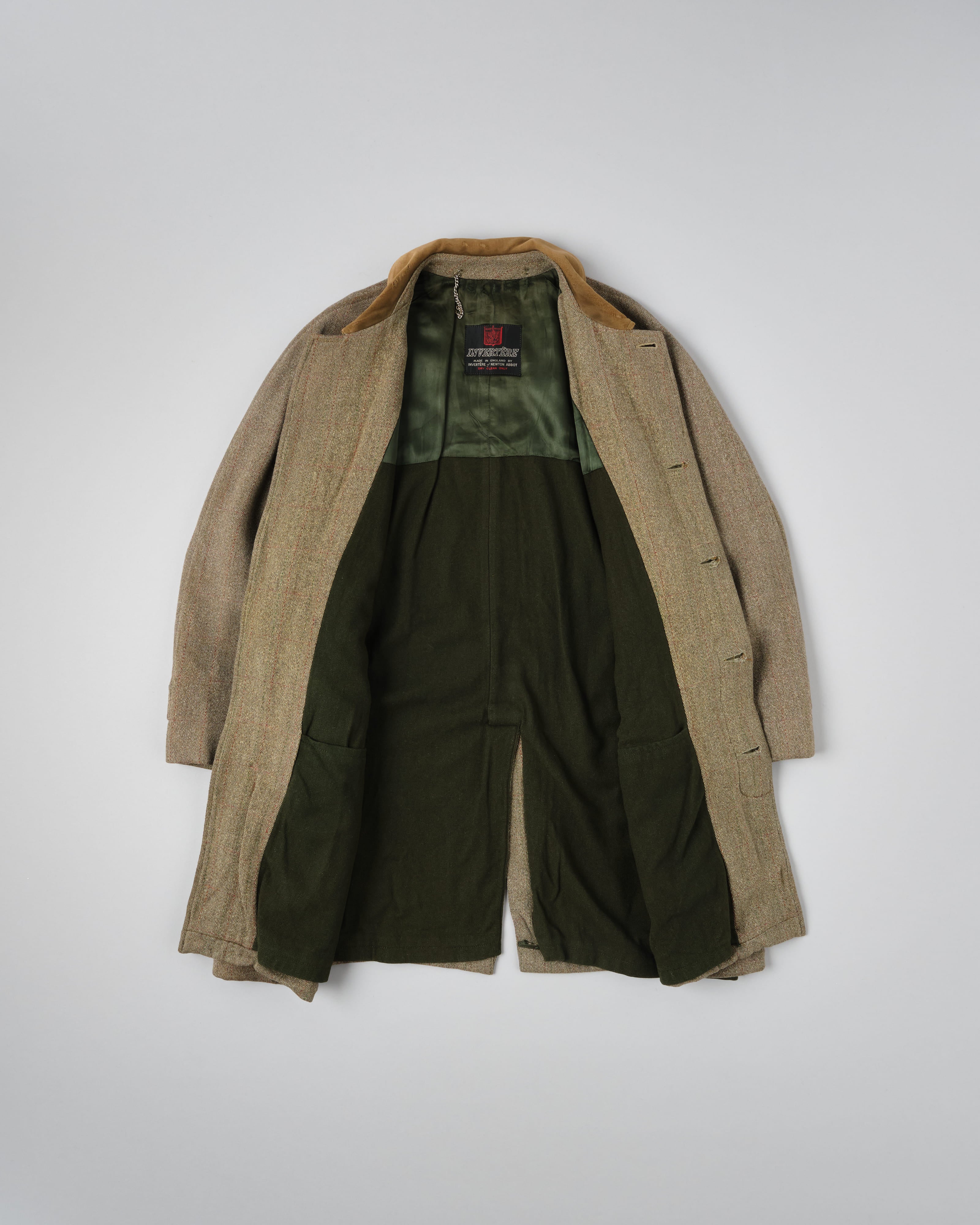 [~60's] Old INVERTERE Wool Tweed Hunting Coat Size.46 "J.C.CORDINGS & CO.LTD Special Order"