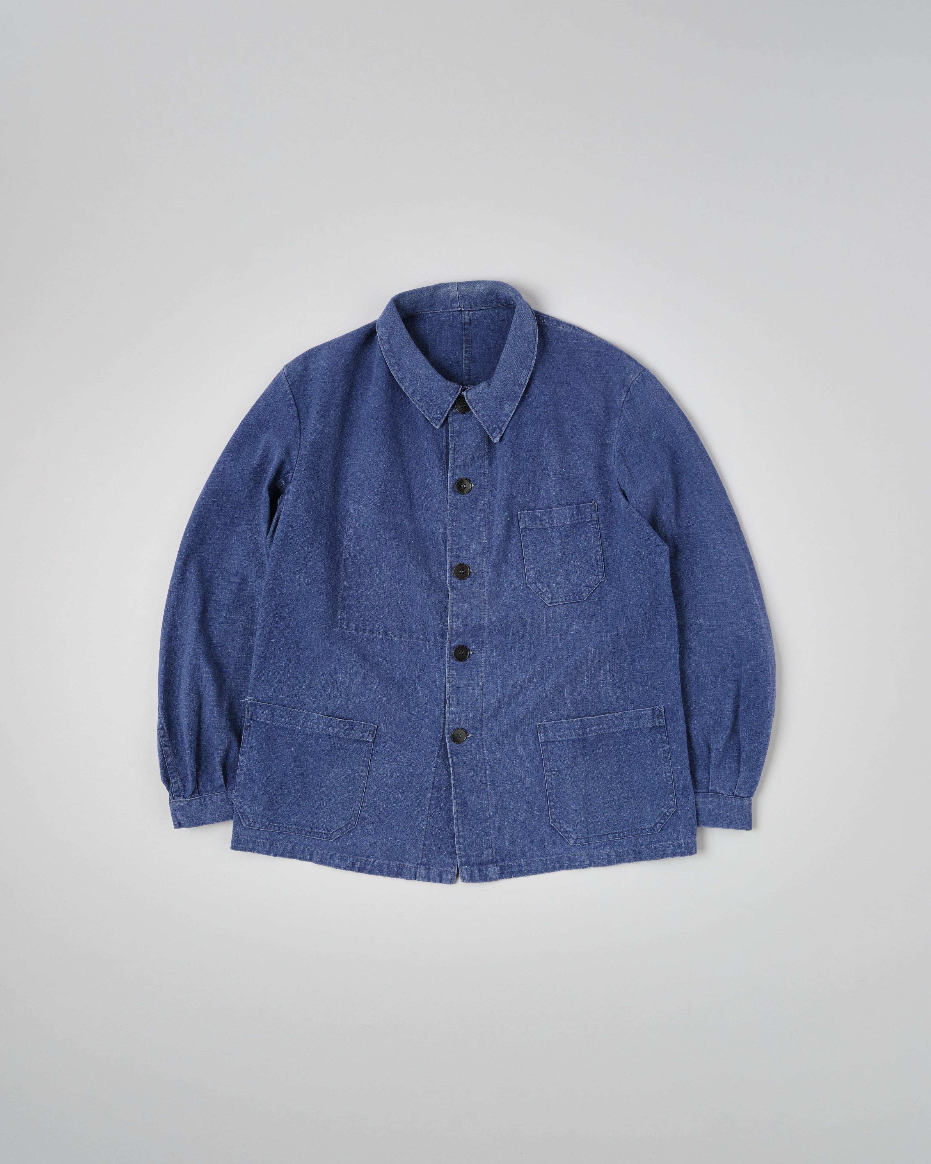 [~50's] French Vintage Deep Blue Metis Work Jacket