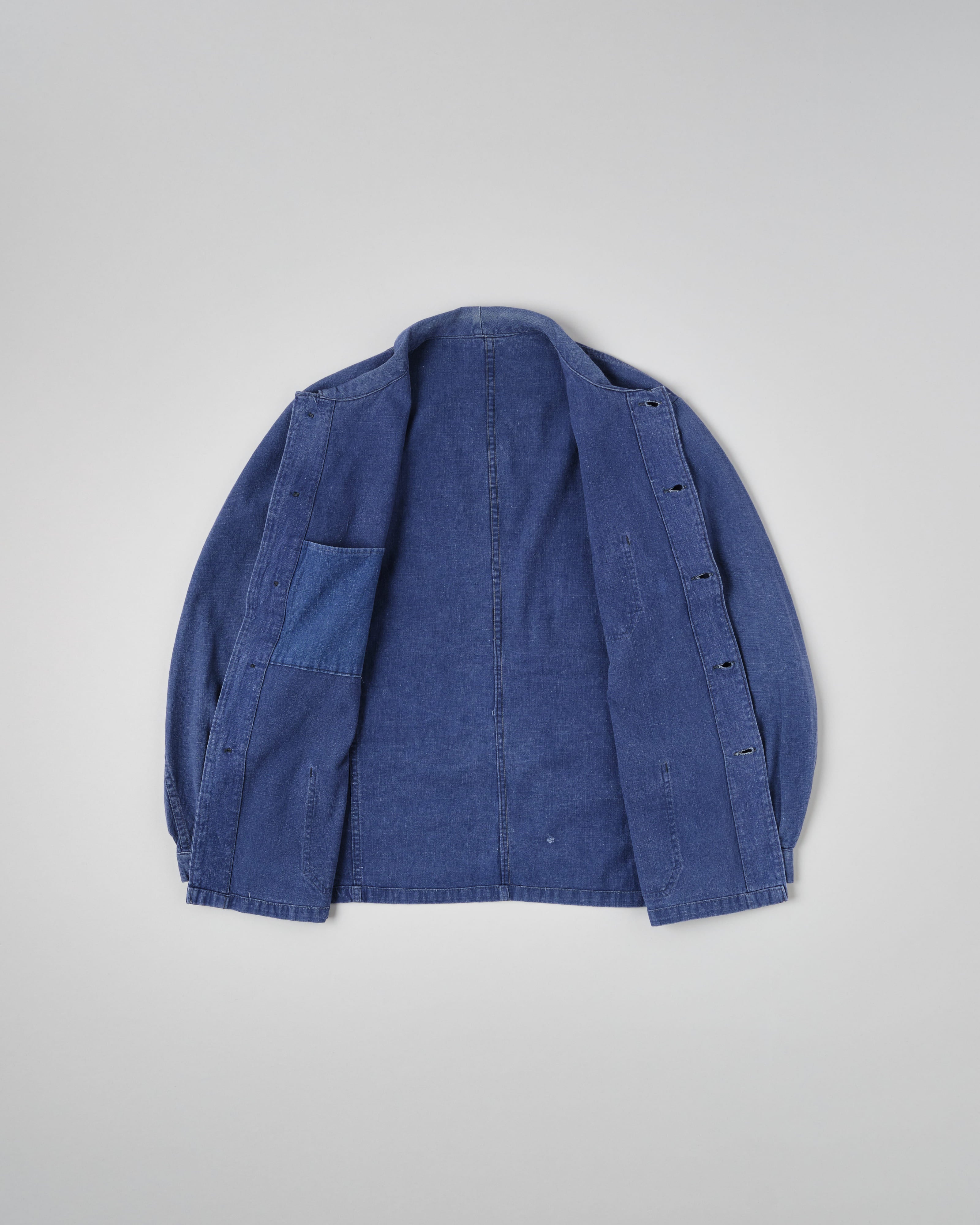 [~50's] French Vintage Deep Blue Metis Work Jacket