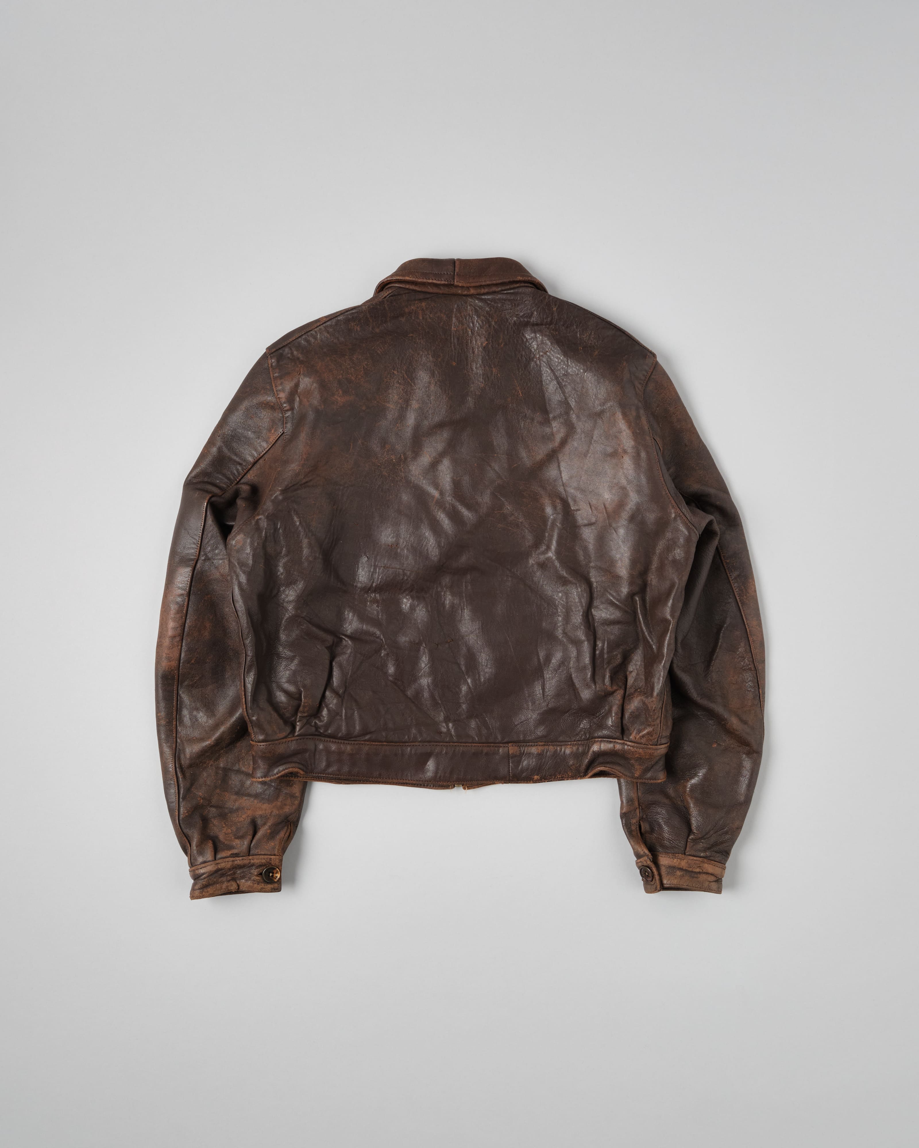 50's】French Vintage Hartmann Type Motorcycle Leather Jacket
