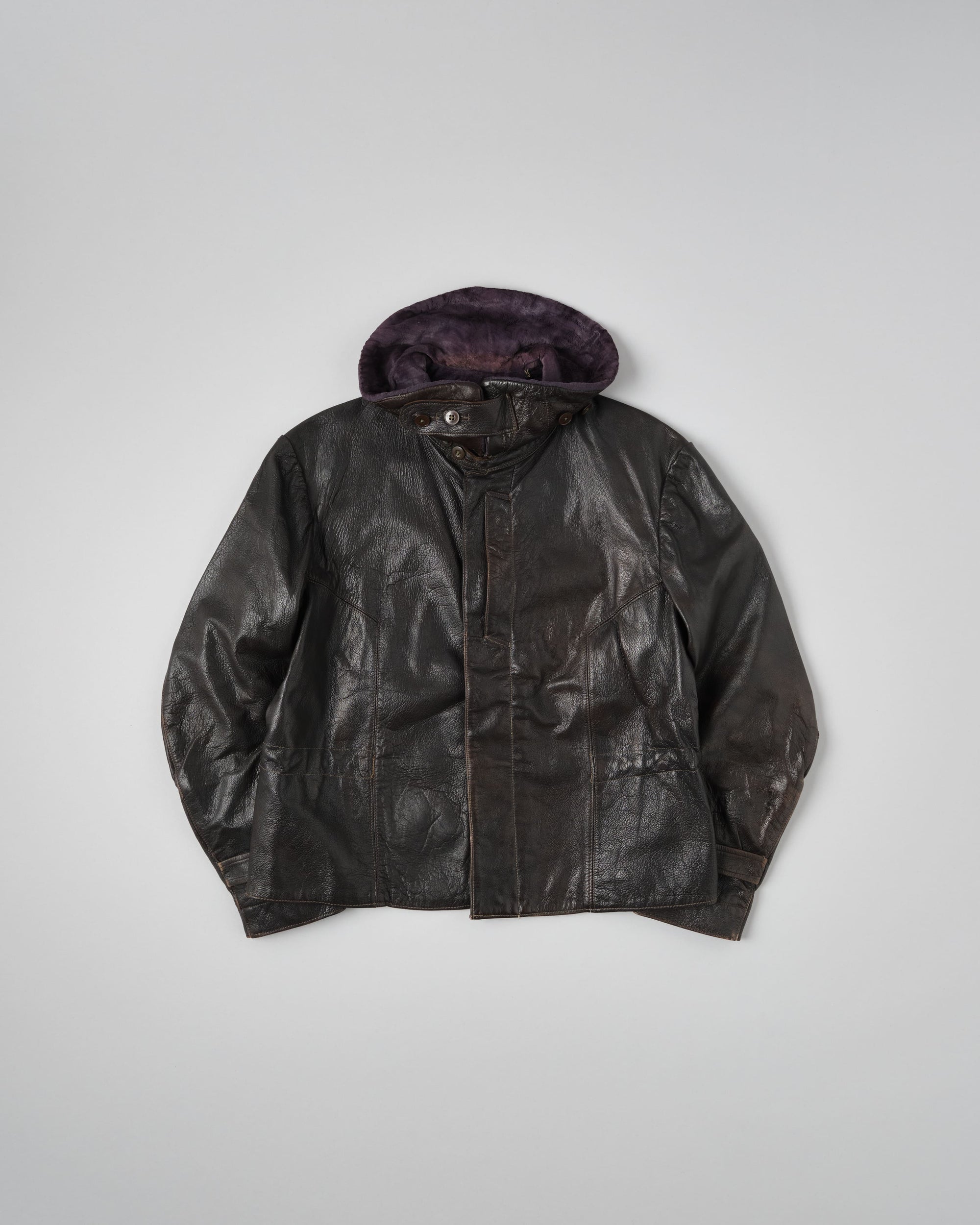 ［~40’s］WWII German Air Force Elite Jet Fighter Winter Leather Flight Jacket "Luftwaffe"