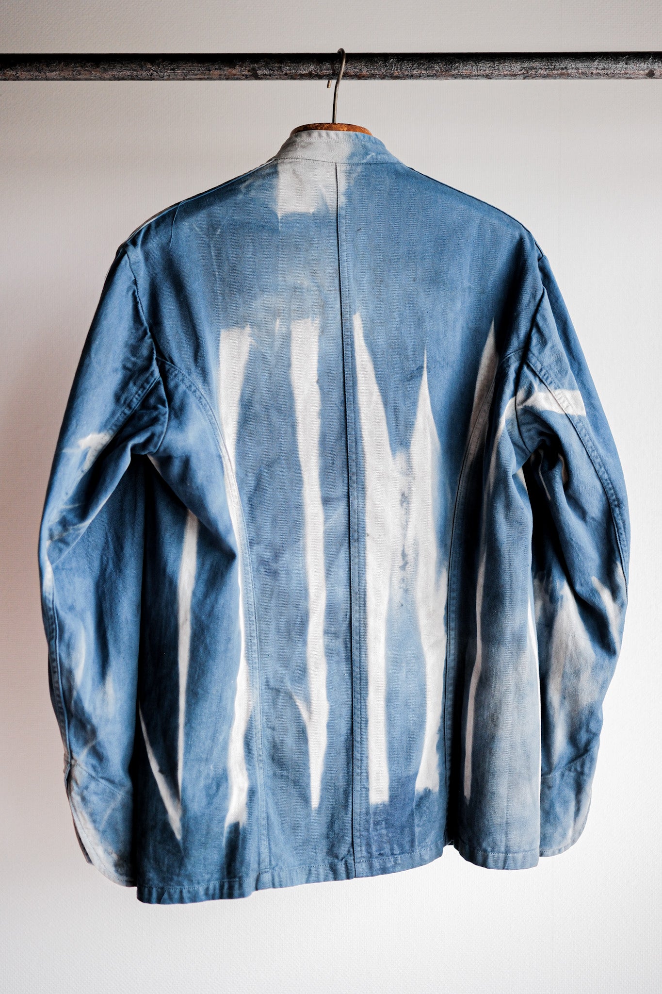 Veste de travail à double poitrine en coton indigo "Karim Hadjab" "4 Seasons"