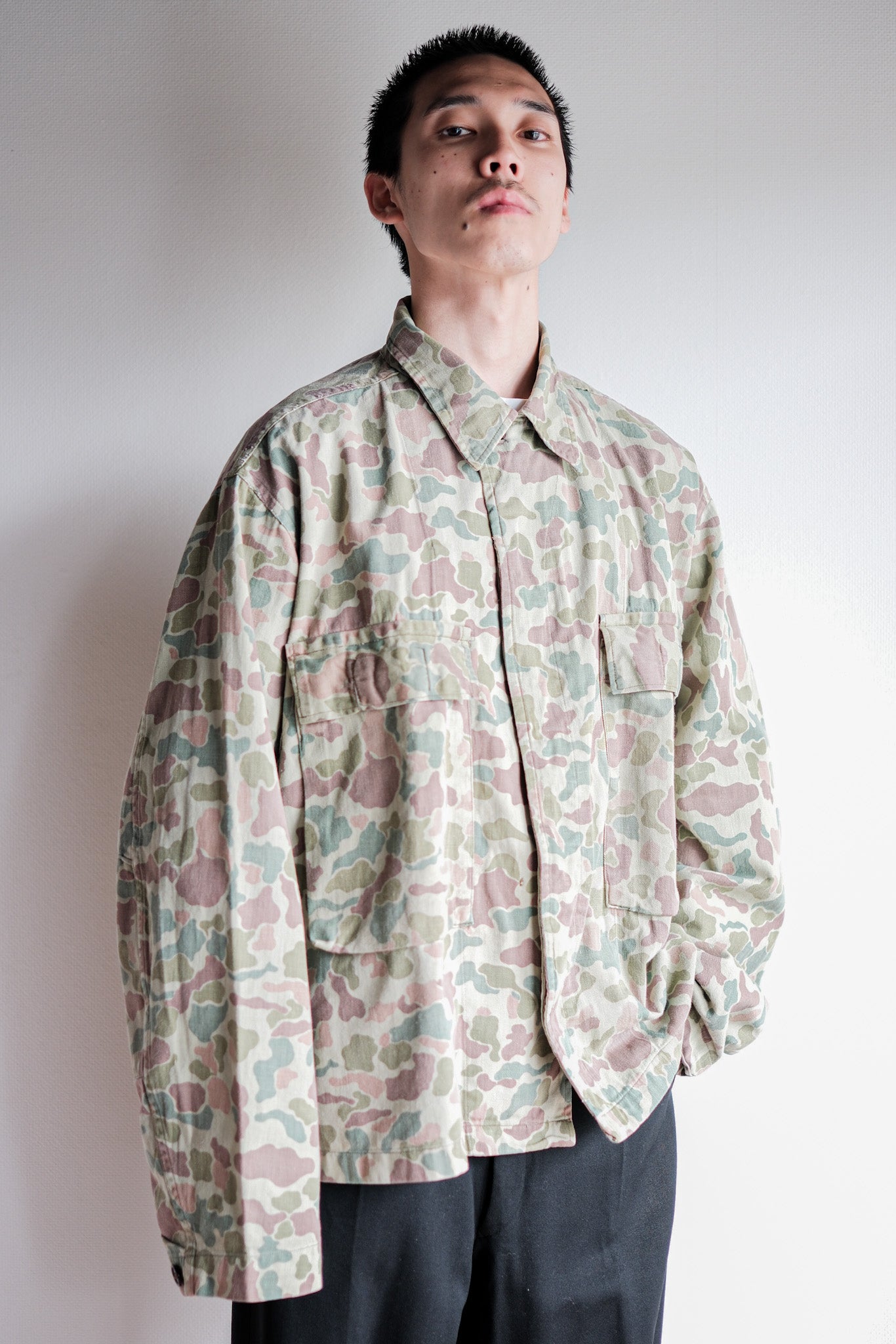 ［~50's］Dutch Army Frogskin Camouflage Field Jacket Size.52