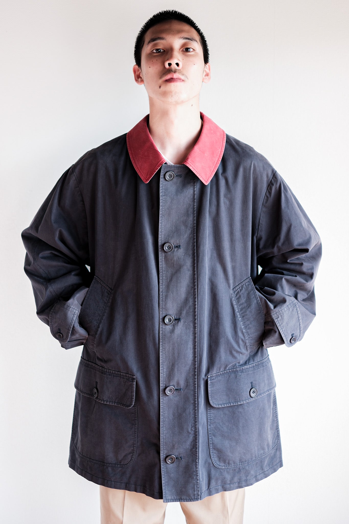 【~90's】Old INVERTERE 2 Tone Cotton Coat