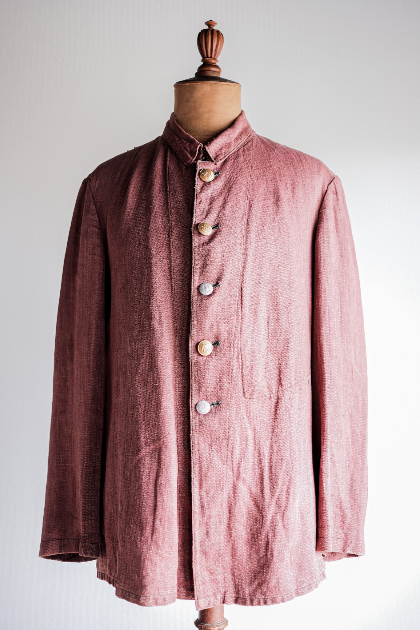 【~40's】German Army Drillich HBT Linen Jacket "Unusual Color"