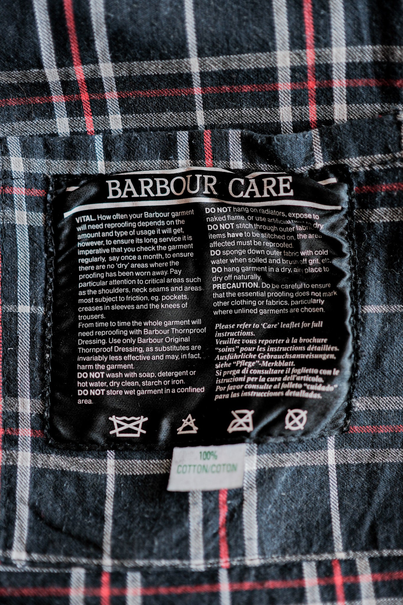 【~80's】Vintage Barbour "INTERNATIONAL SUIT" 2 Crest Size.38