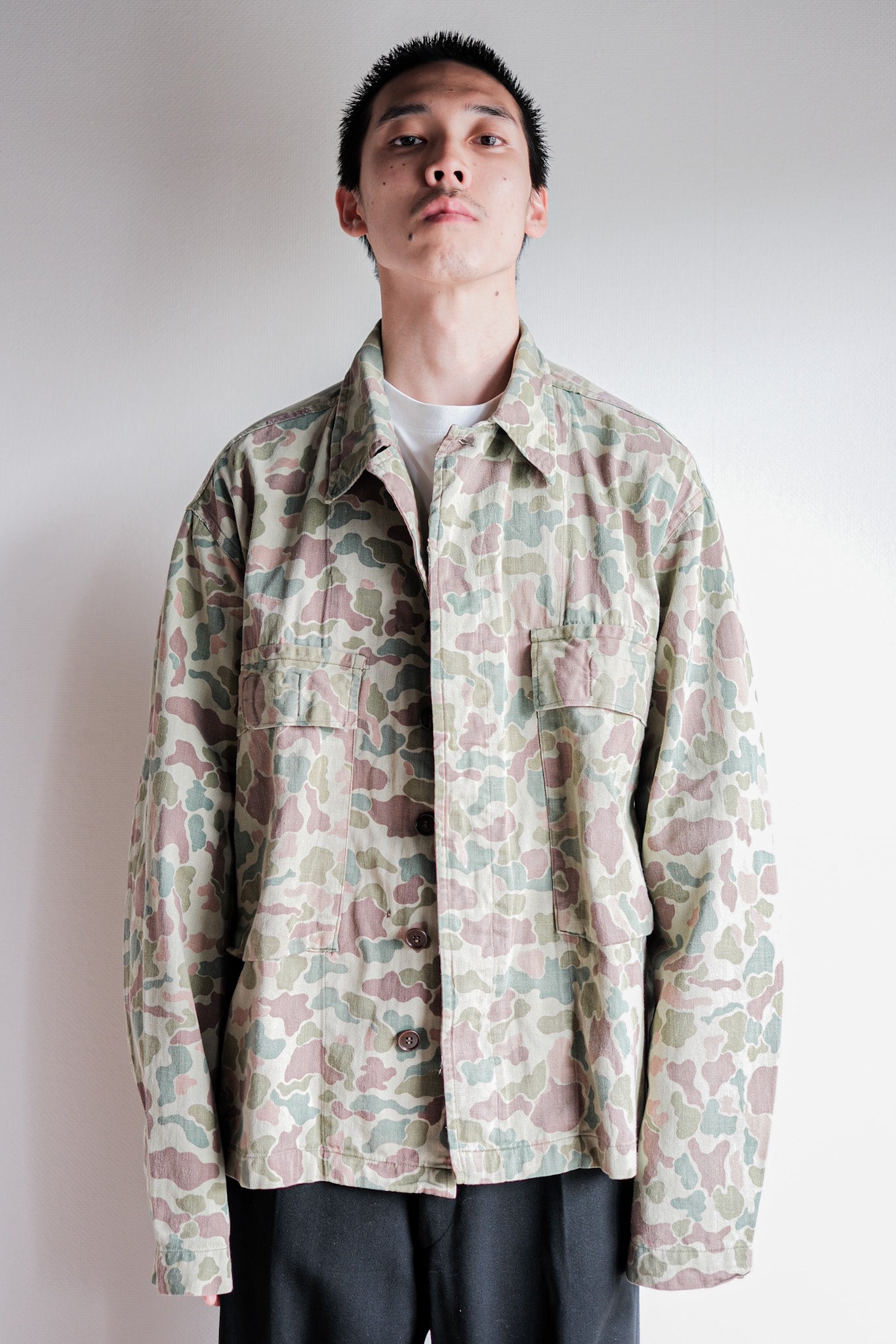 ［~50's］Dutch Army Frogskin Camouflage Field Jacket Size.52