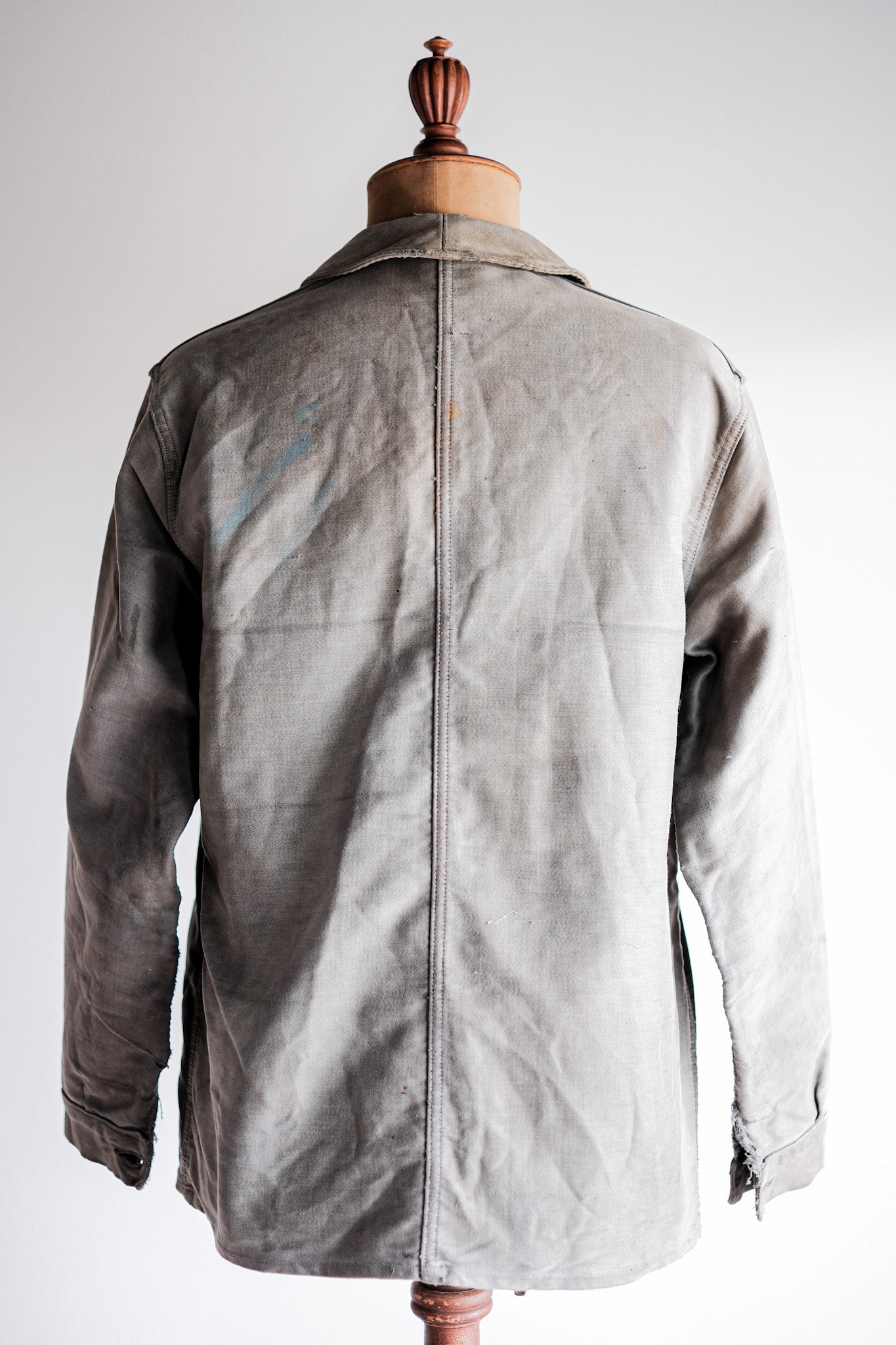 ［~40's］French Vintage Black Moleskin Work Jacket "Adolphe Lafont"