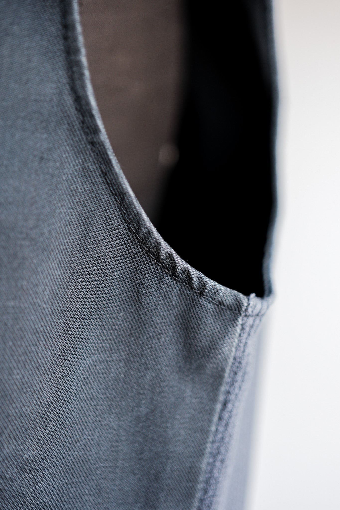 ［~60's］French Vintage Gray Cotton Pique Work Gilet