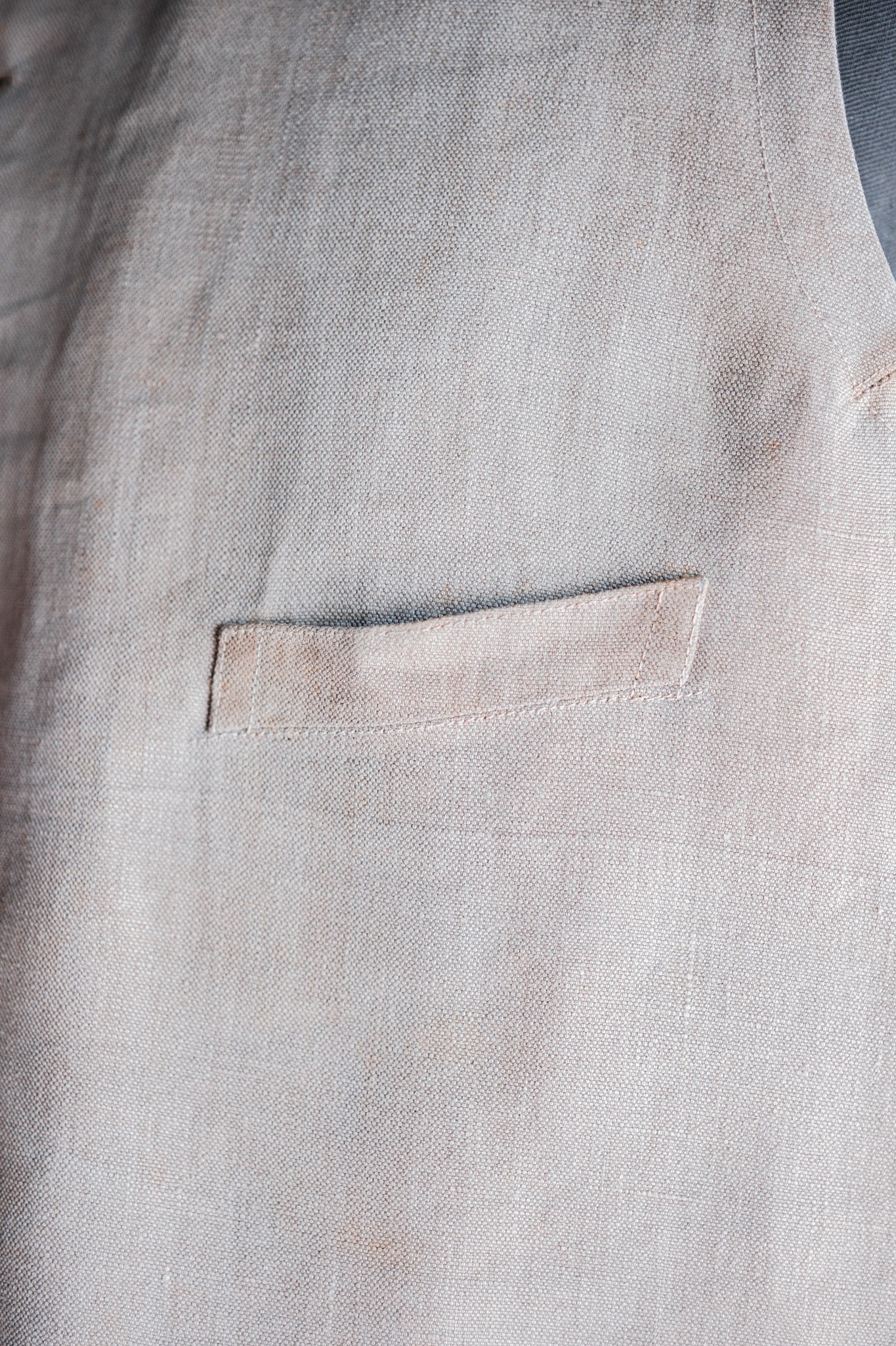 ［~40's］French Vintage Linen Work Gilet