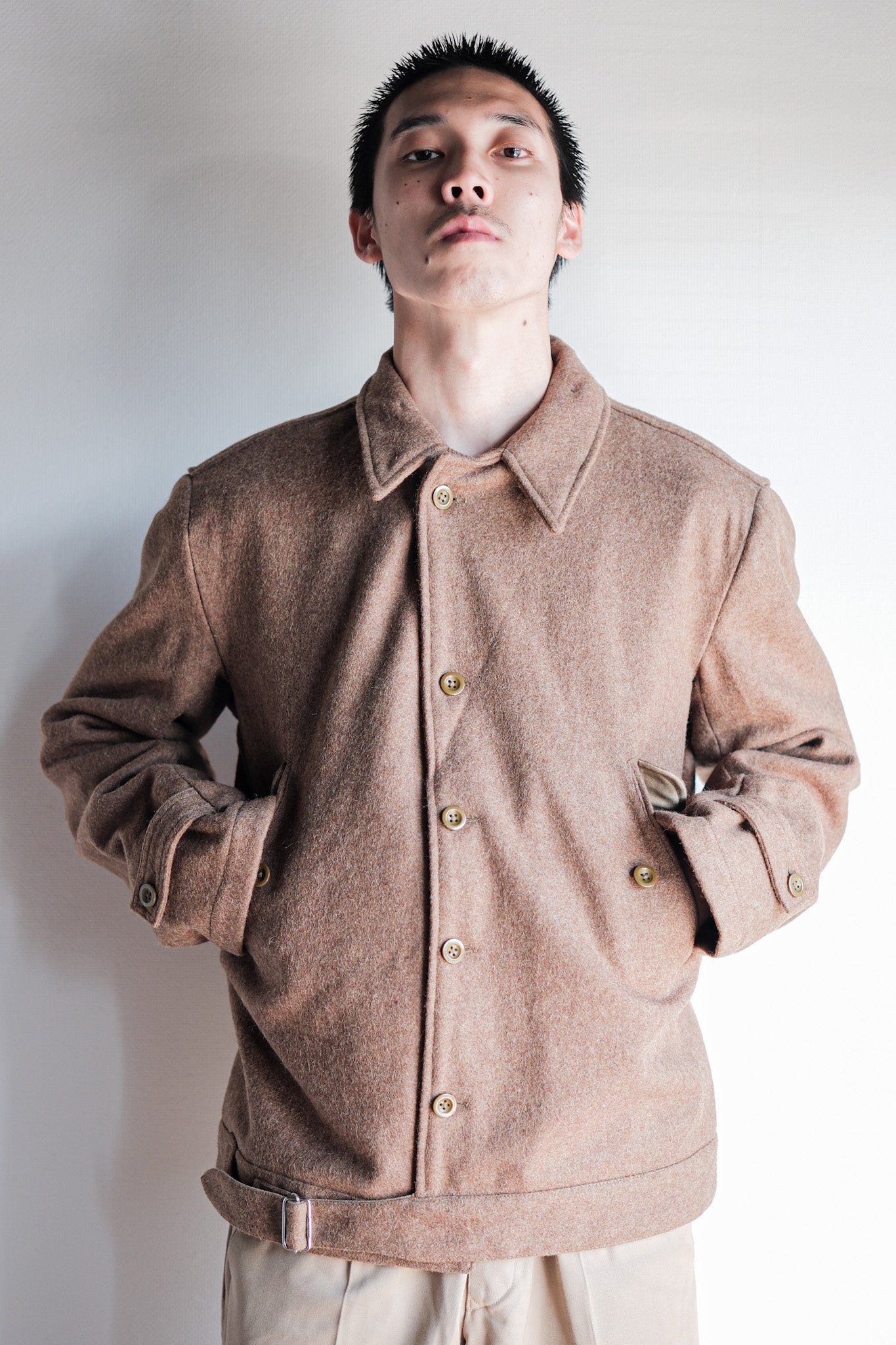 ［~50's］French Army Wool Jacket With Chin Strap Size.42 "Dead Stock"