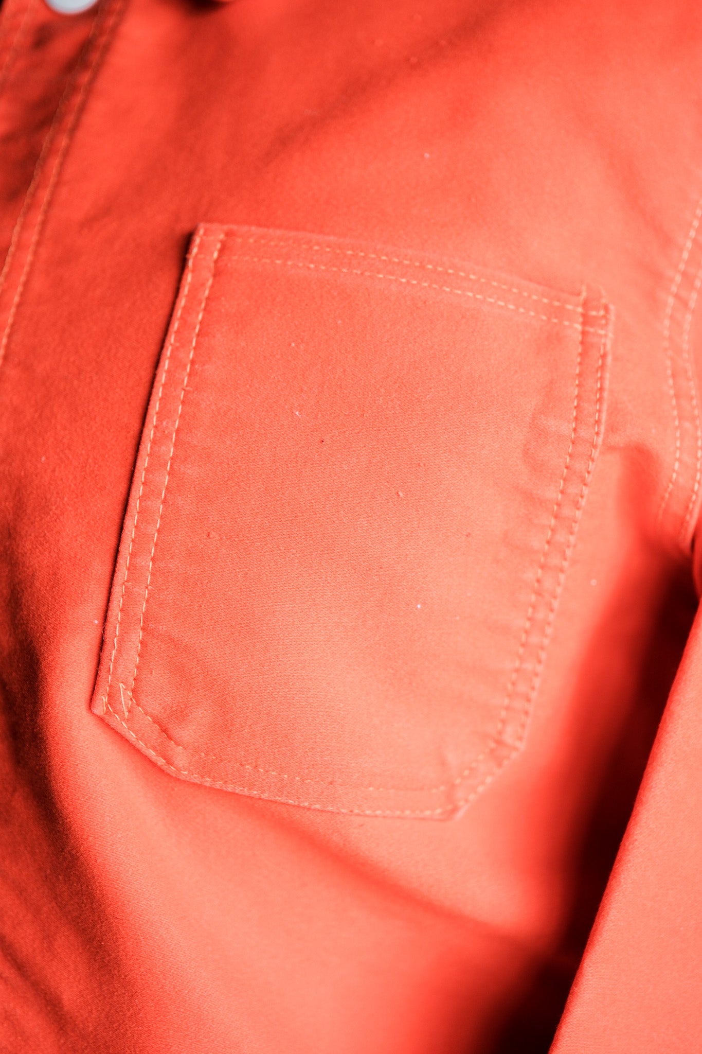 [~ 70's] French vintage orange moleskin work jacket size.t42