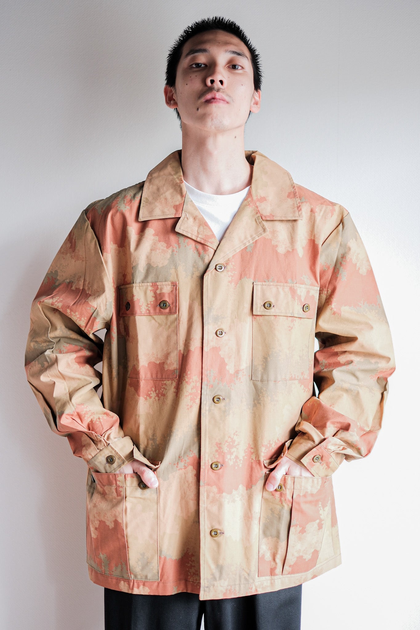 [〜90年代]捷克斯洛伐克軍隊沙漠模式偽裝野外夾克尺寸。52“測試樣本”“死庫存”