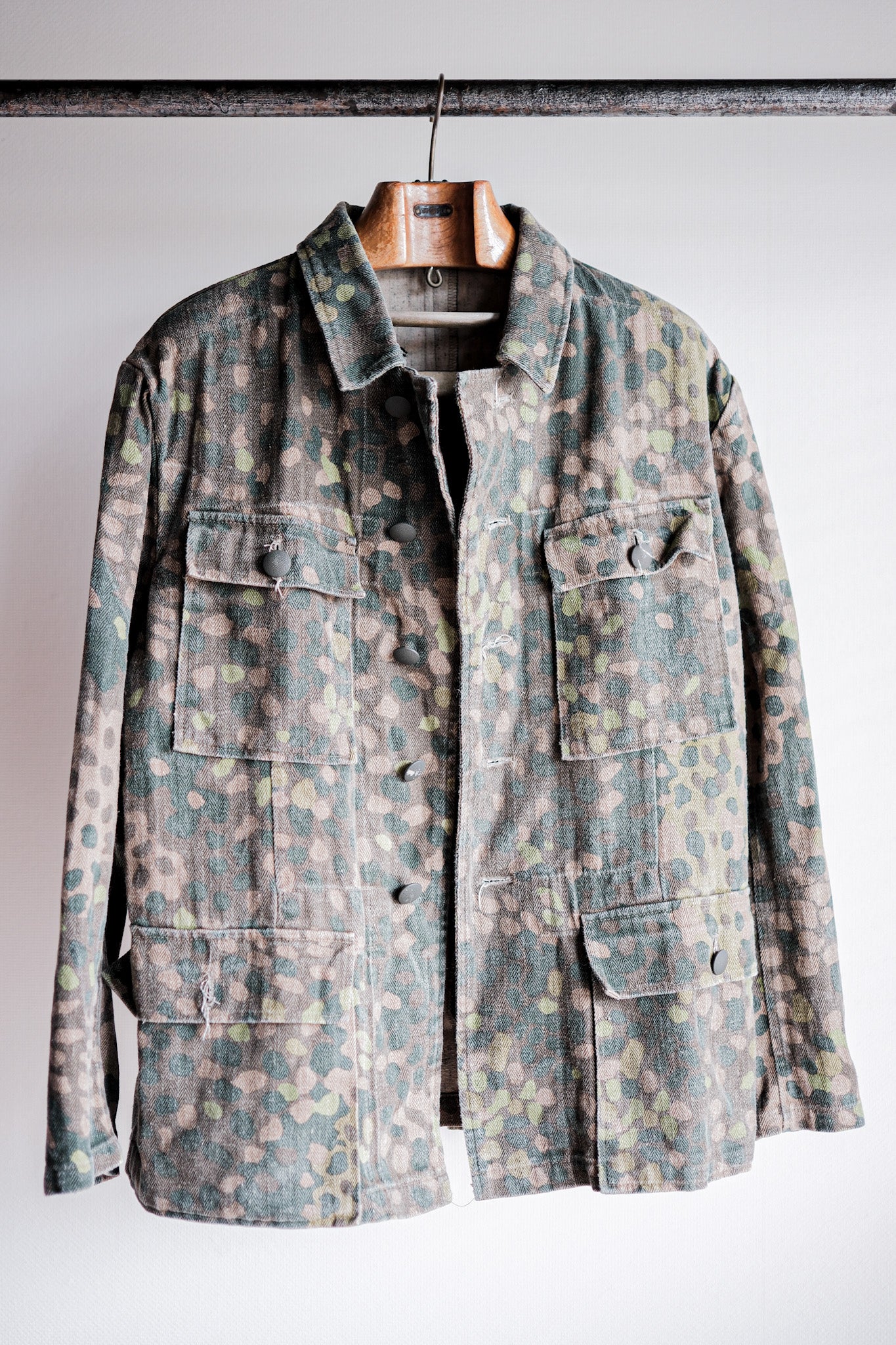 【~00's】German Waffen-SS Type Pea Dot Camouflage M44HBT Field Jacket“Reproduction”