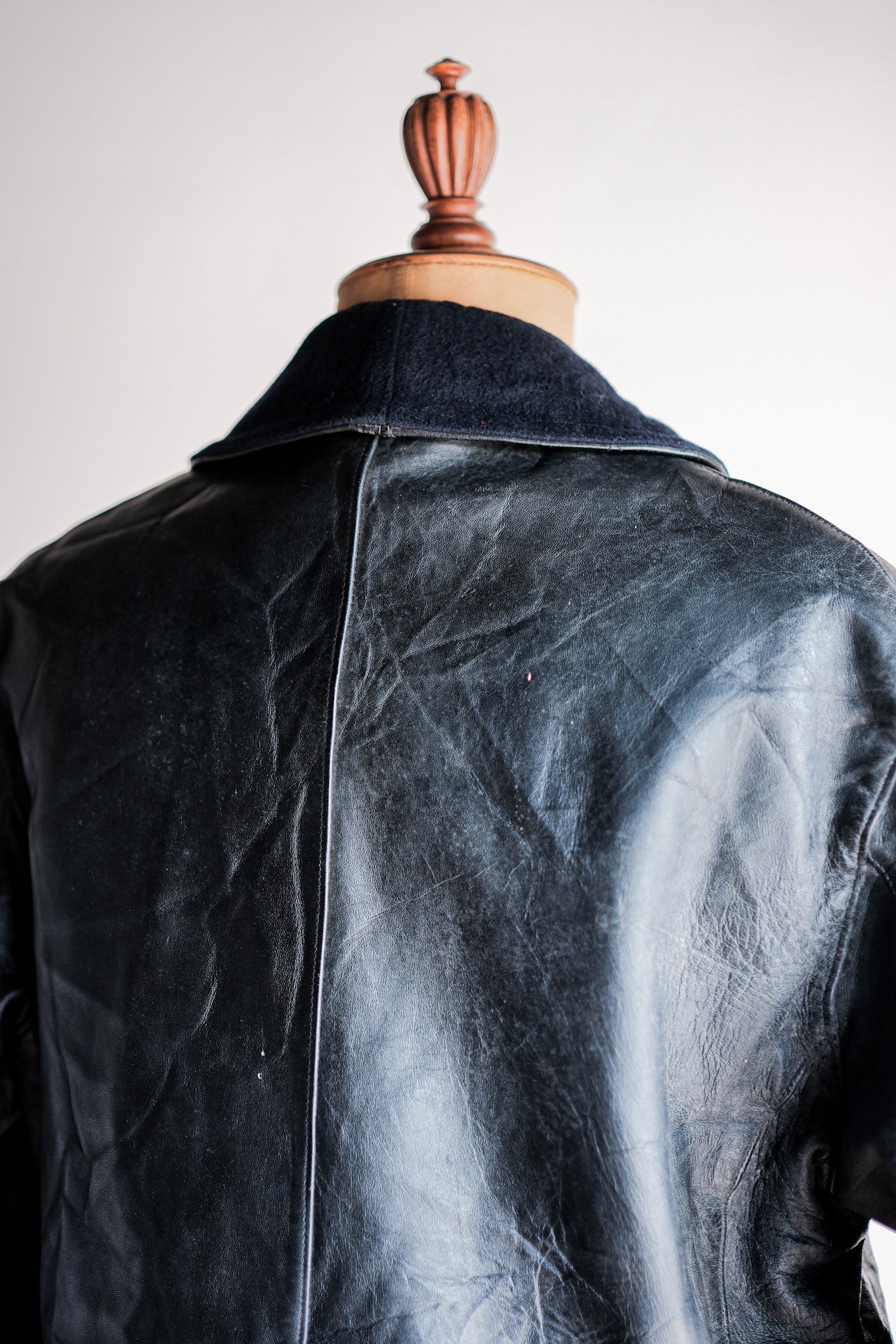 50's】French Vintage Le Corbusier Leather Work Jacket 