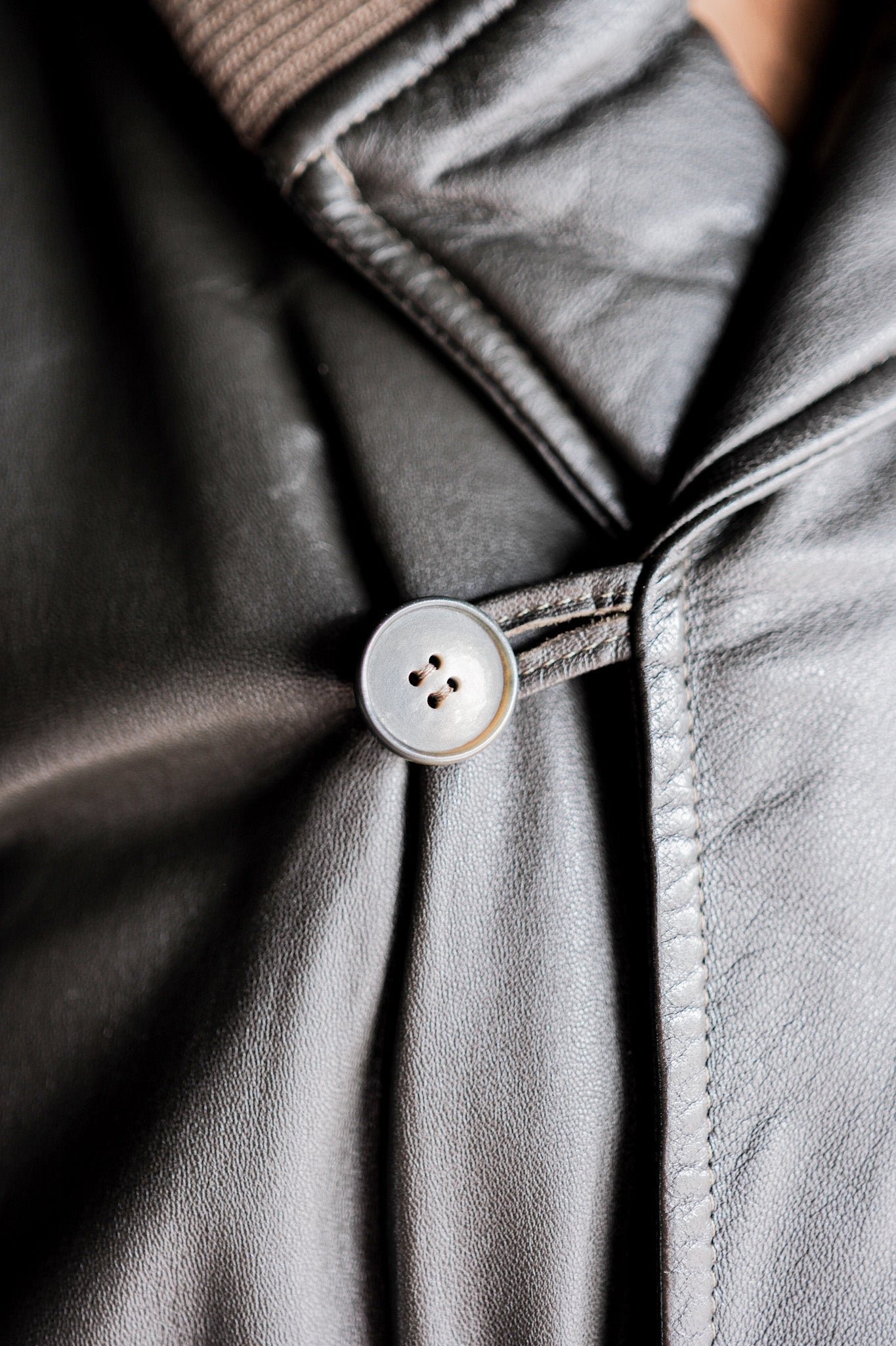 [~ 80's] old Christian Dior Shawl Collar หนัง blouson size.50