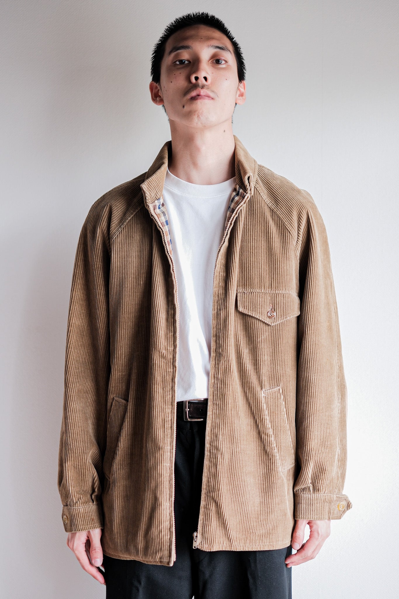 ［~80's］Vintage Aquascutum Raglan Sleeve Brown Corduroy Blouson