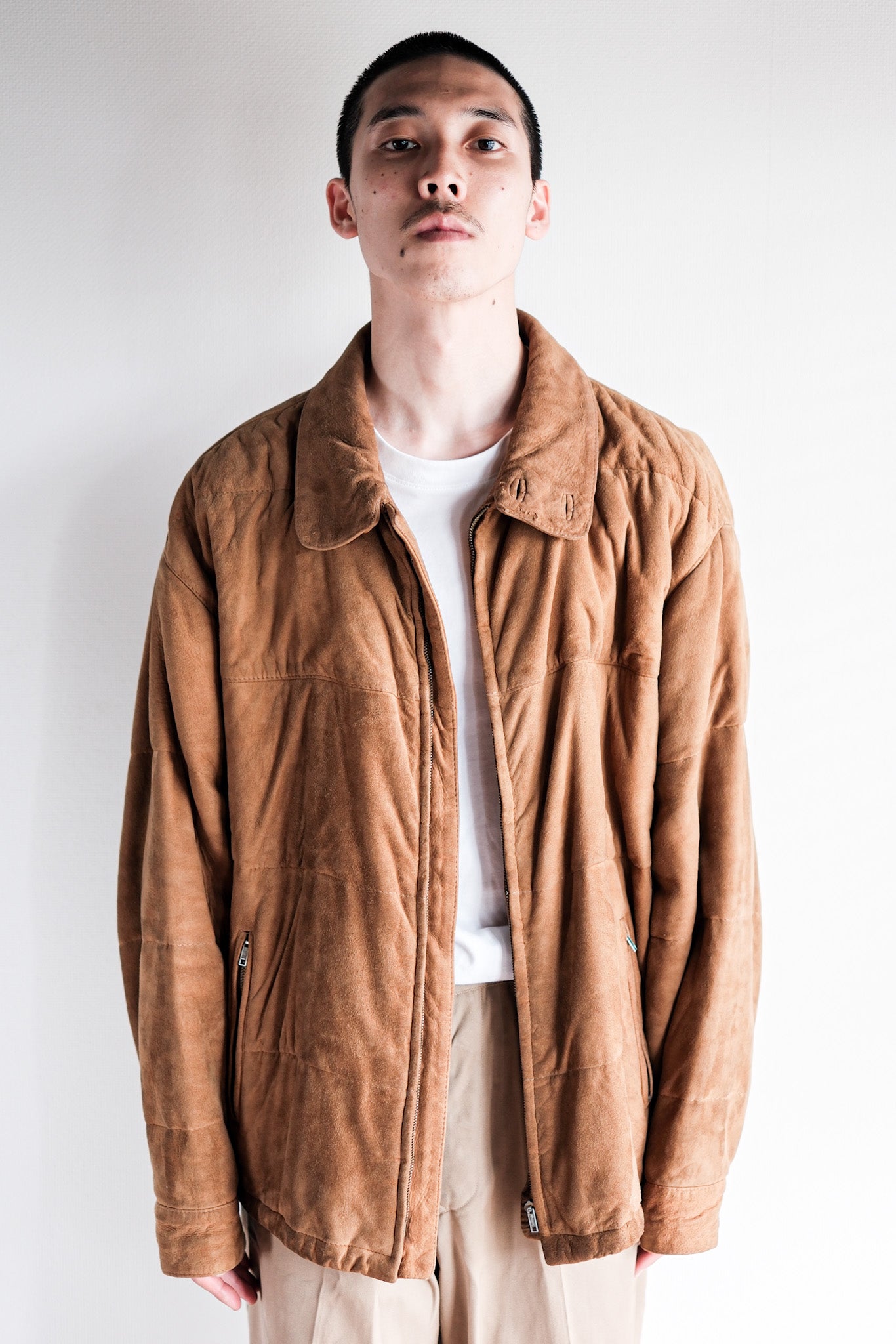 ［~80's］Old GIORGIO ARMANI Suede Leather Jacket