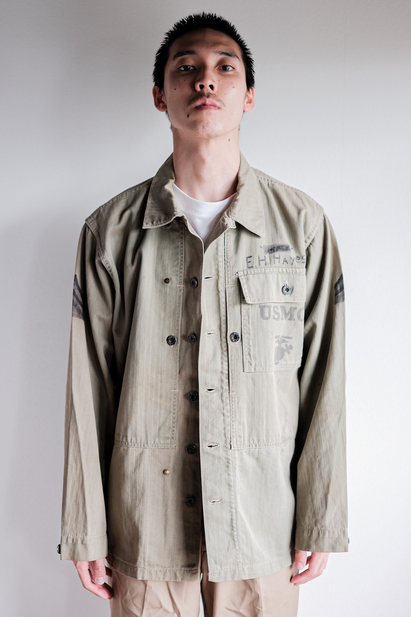 ［~40's］WWⅡ U.S.M.C P-44 HBT Utility Jacket "Hand Paint"